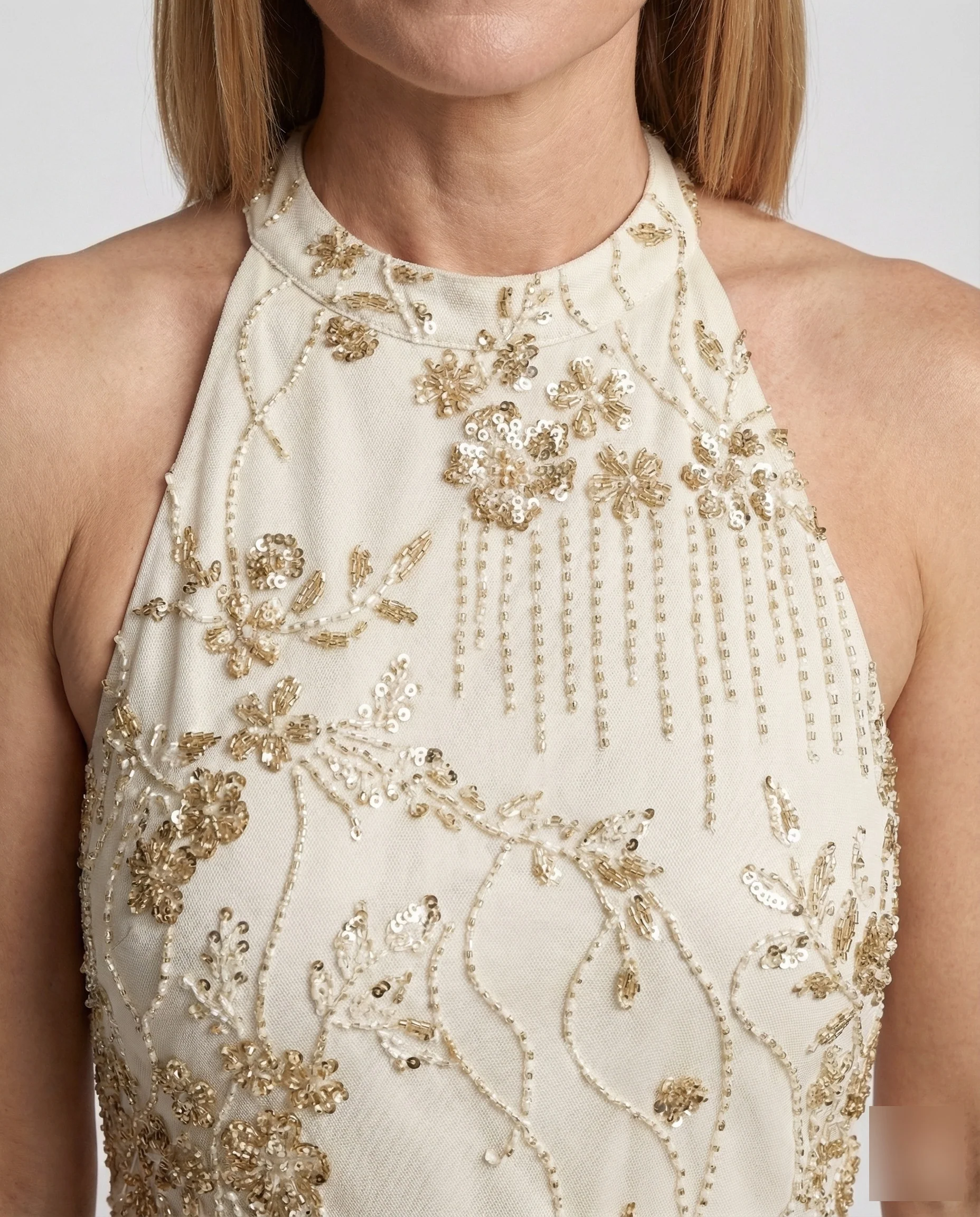 Damen Abendkleid kurz mit Stickerei - Image 7