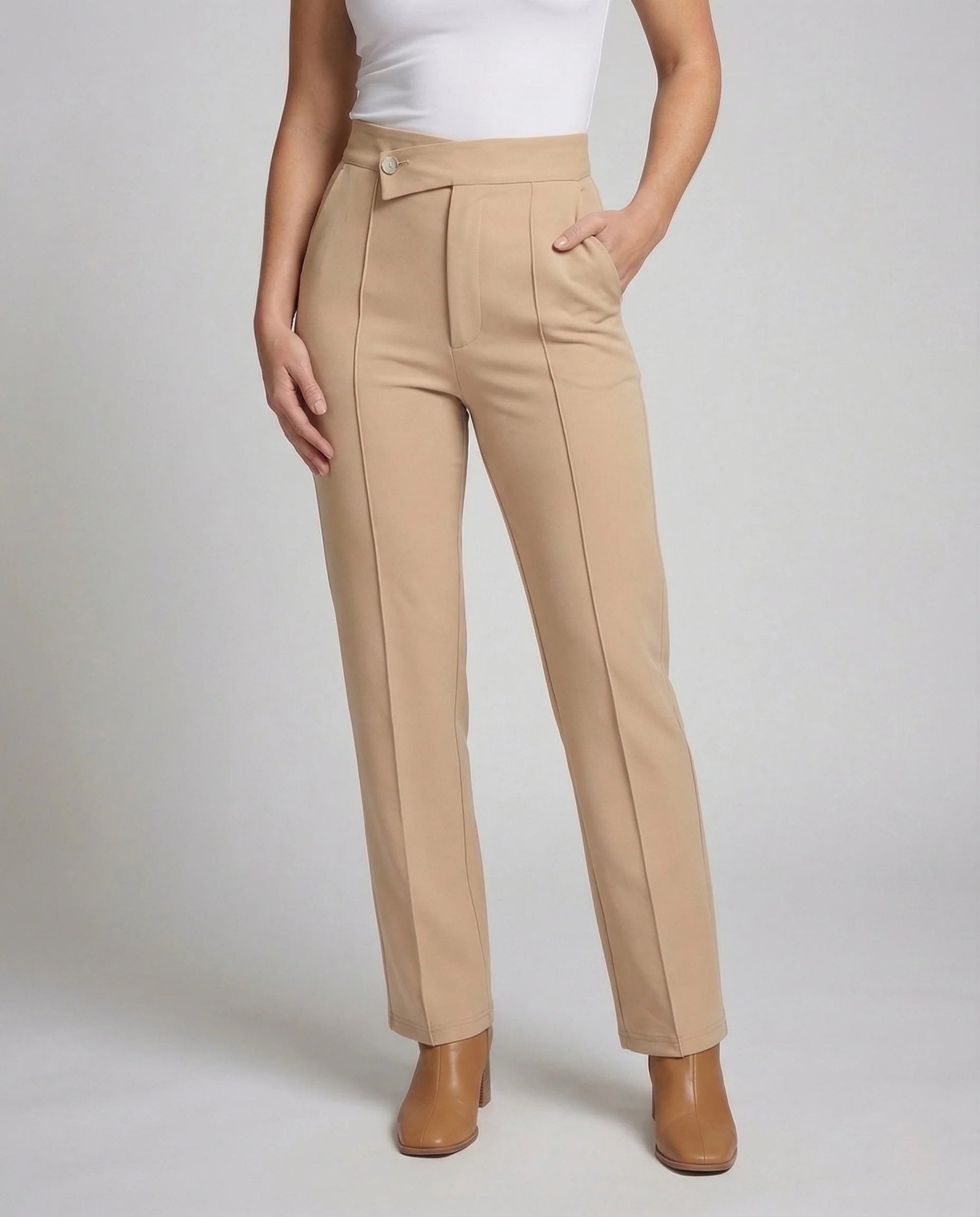 Damen Bundfaltenhose High Waist - Image 2