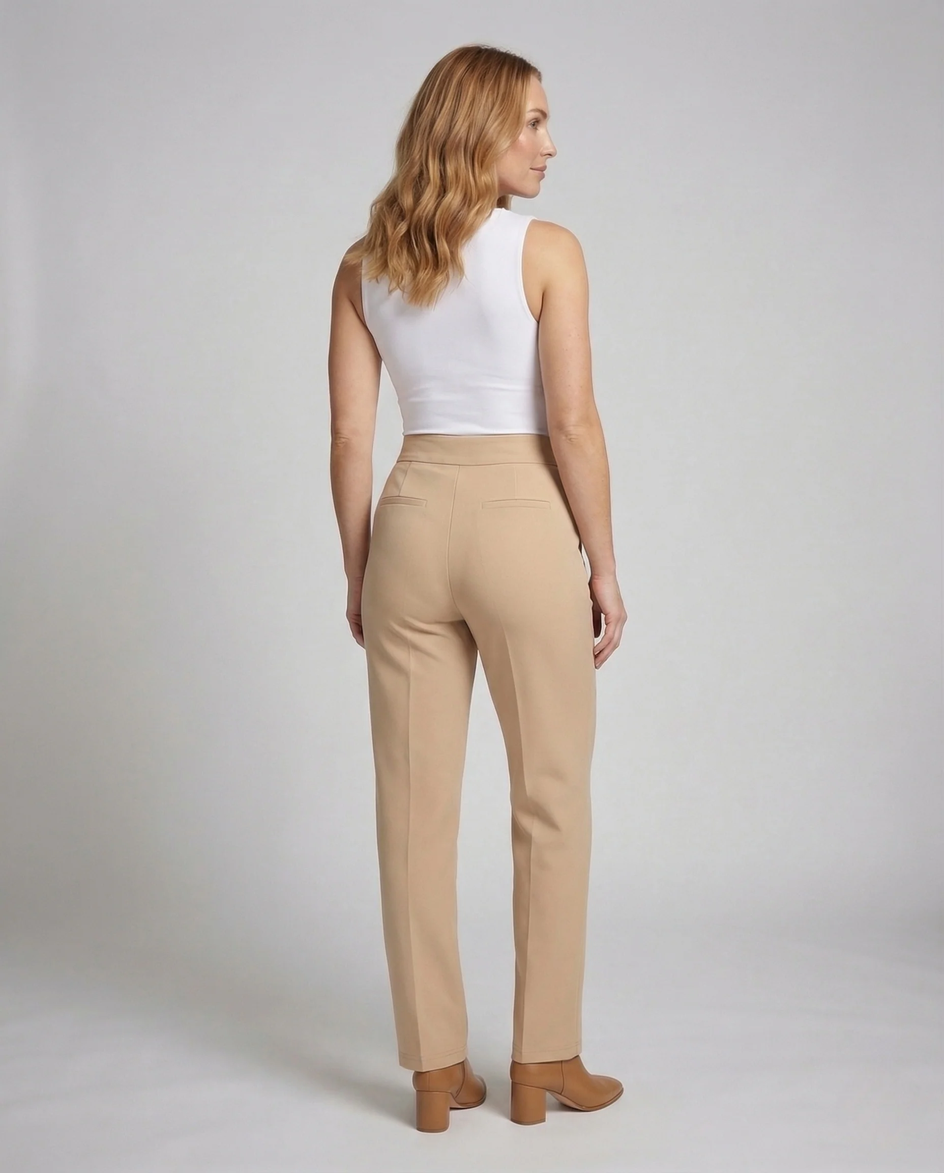 Damen Bundfaltenhose High Waist - Image 4