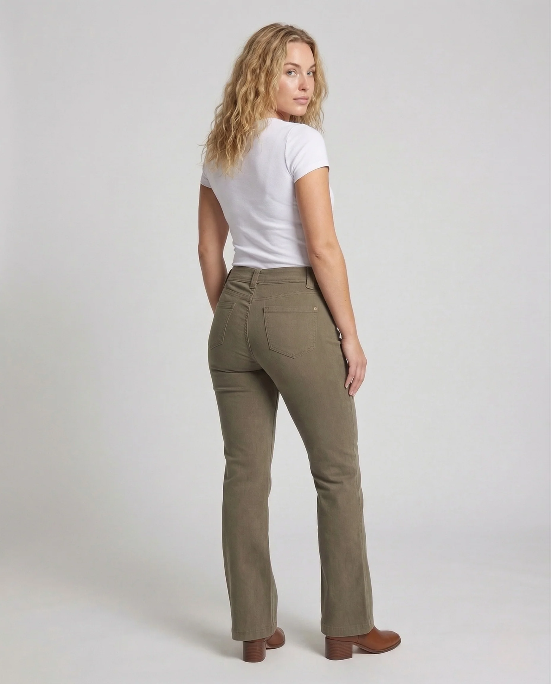 Damen Schlaghose Baumwolle High Waist - Image 4