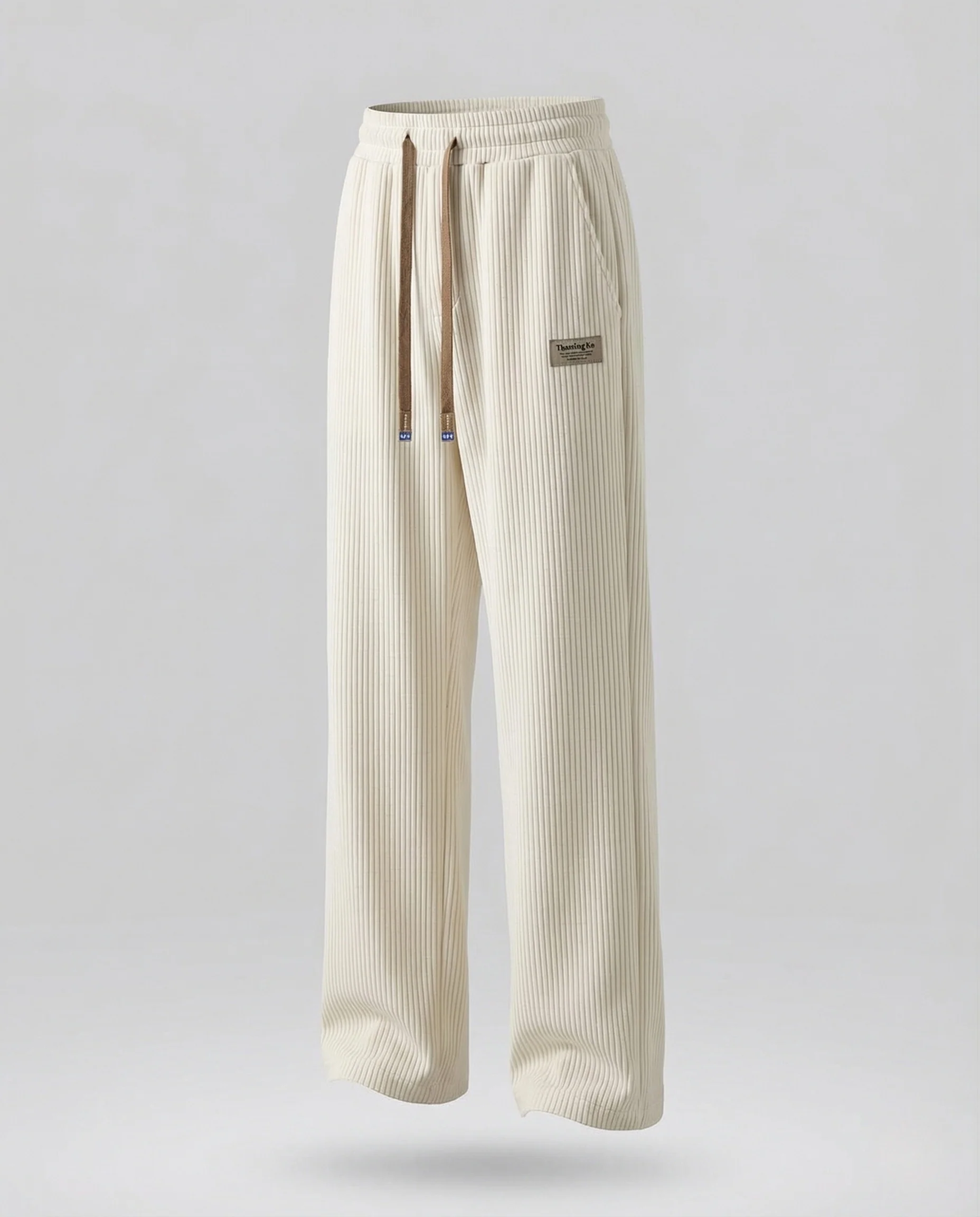 Damen gerippte Loungehose High Waist mit weitem Bein - Image 5