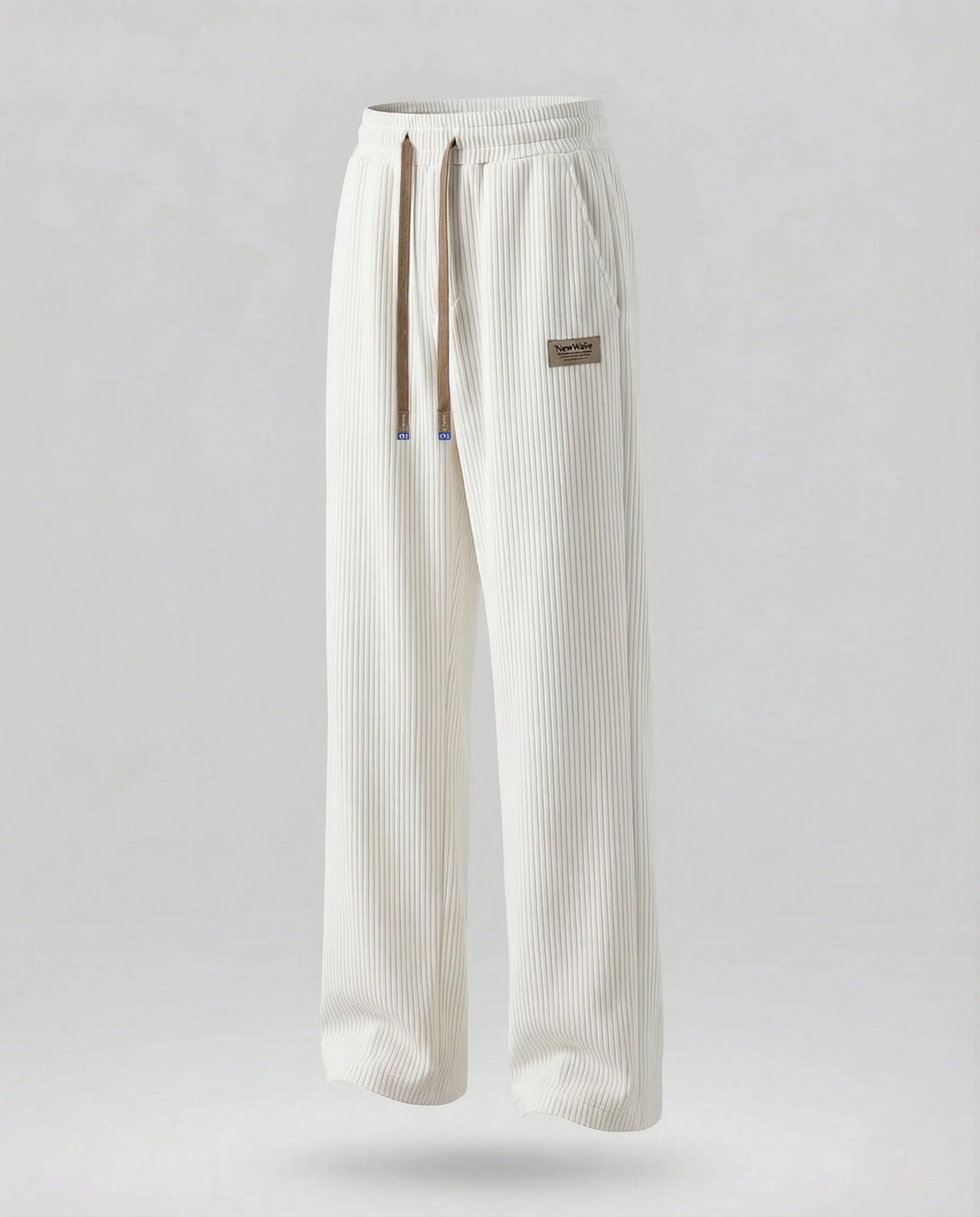 Damen gerippte Loungehose High Waist mit weitem Bein - Image 8