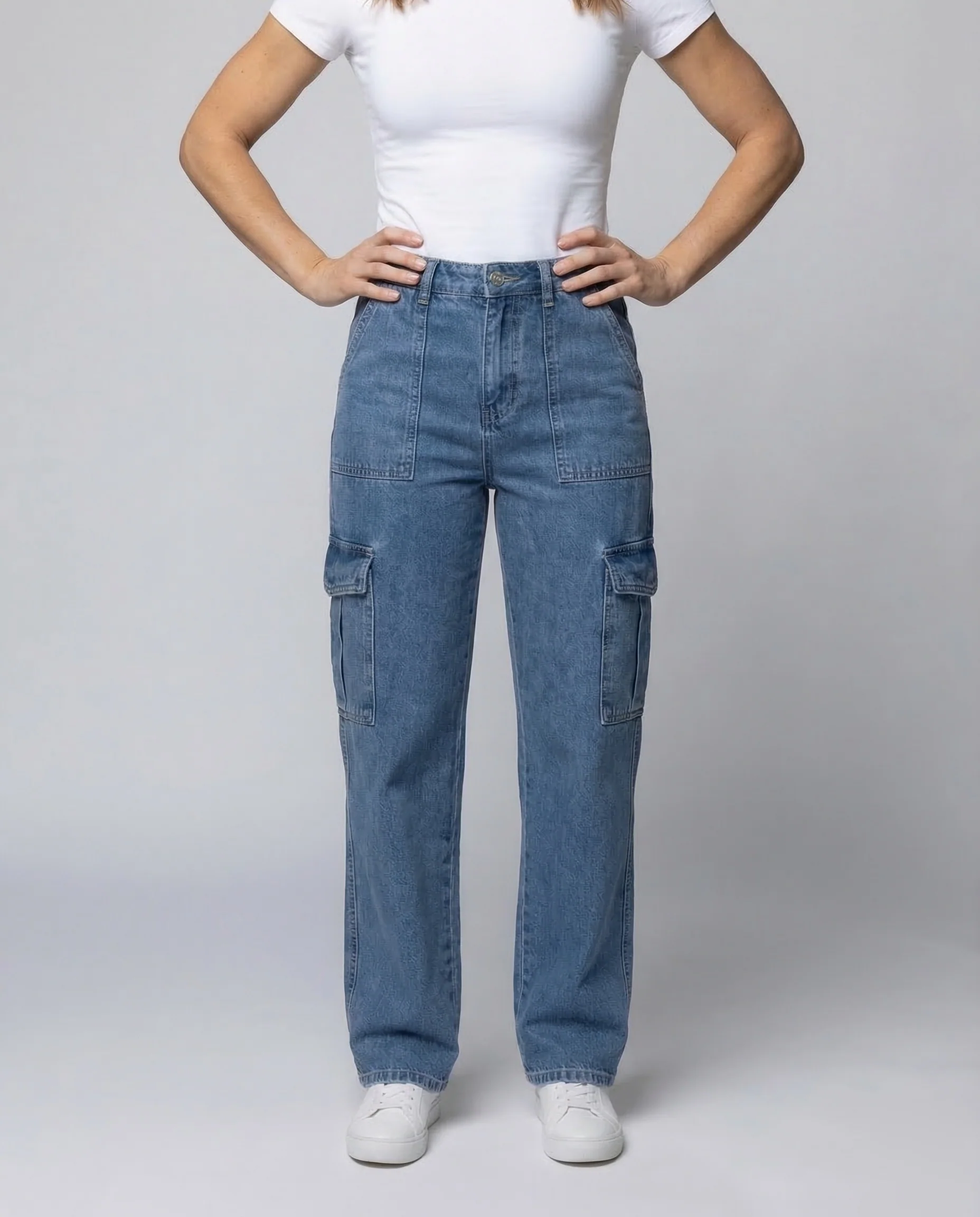 Damen Jeans Arbeitshose Gerade - Image 2