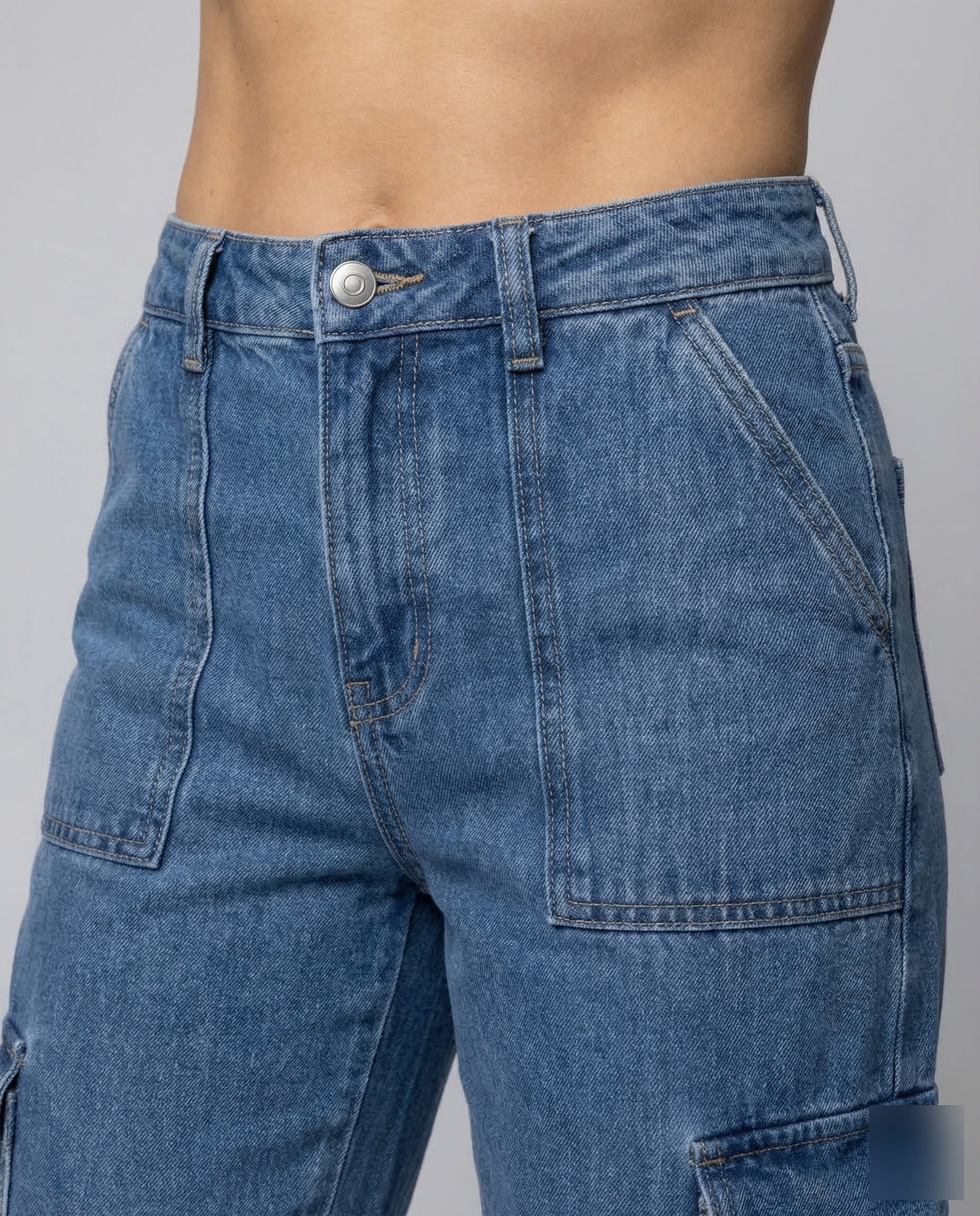 Damen Jeans Arbeitshose Gerade - Image 3