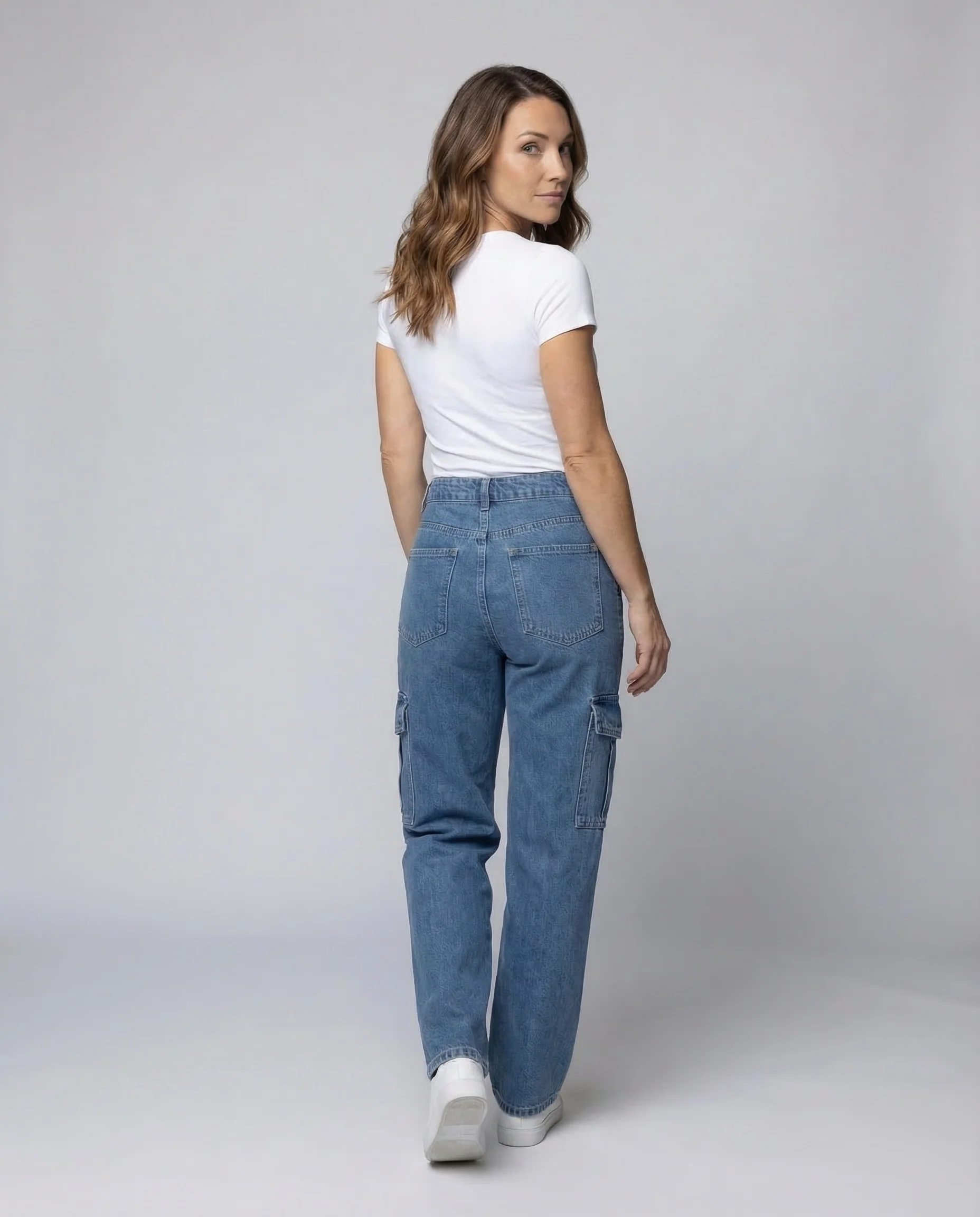 Damen Jeans Arbeitshose Gerade - Image 4