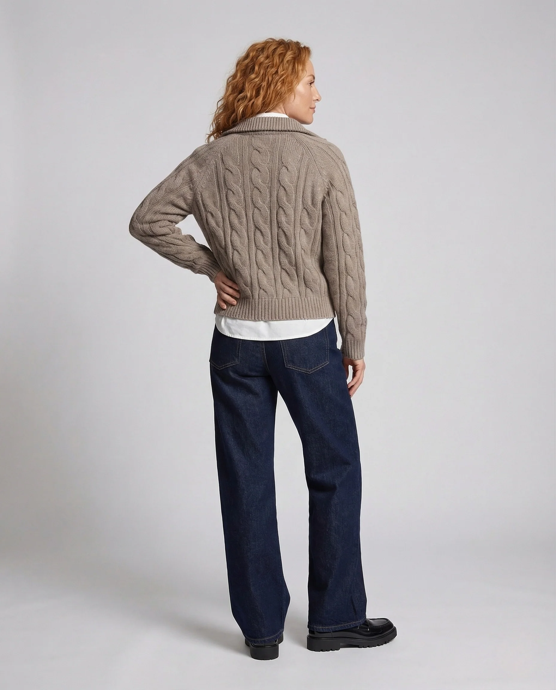 Damen High Waist Jeans Gerade Komfort Fit - Image 4