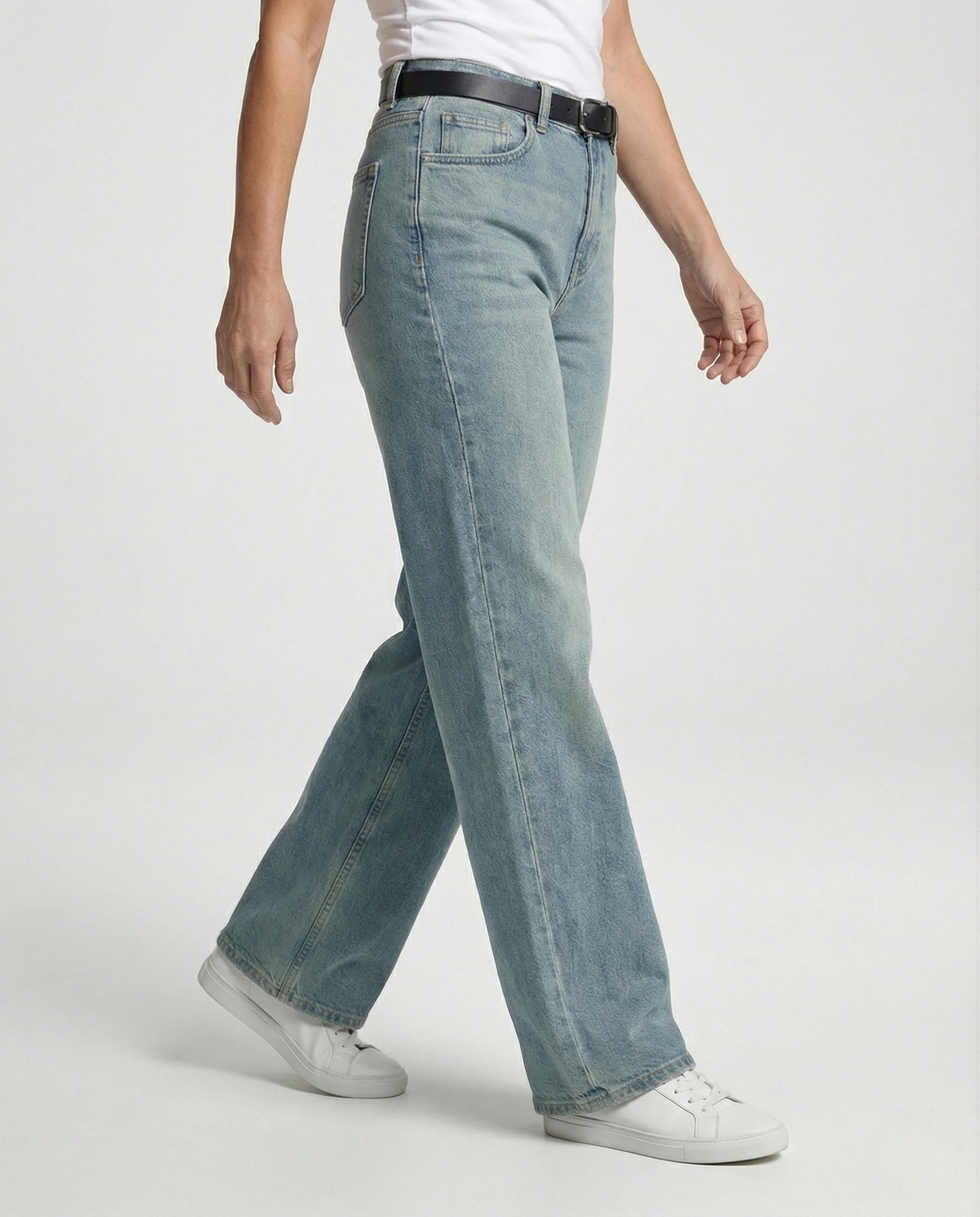 Damen Jeans High Waist weit - Image 2