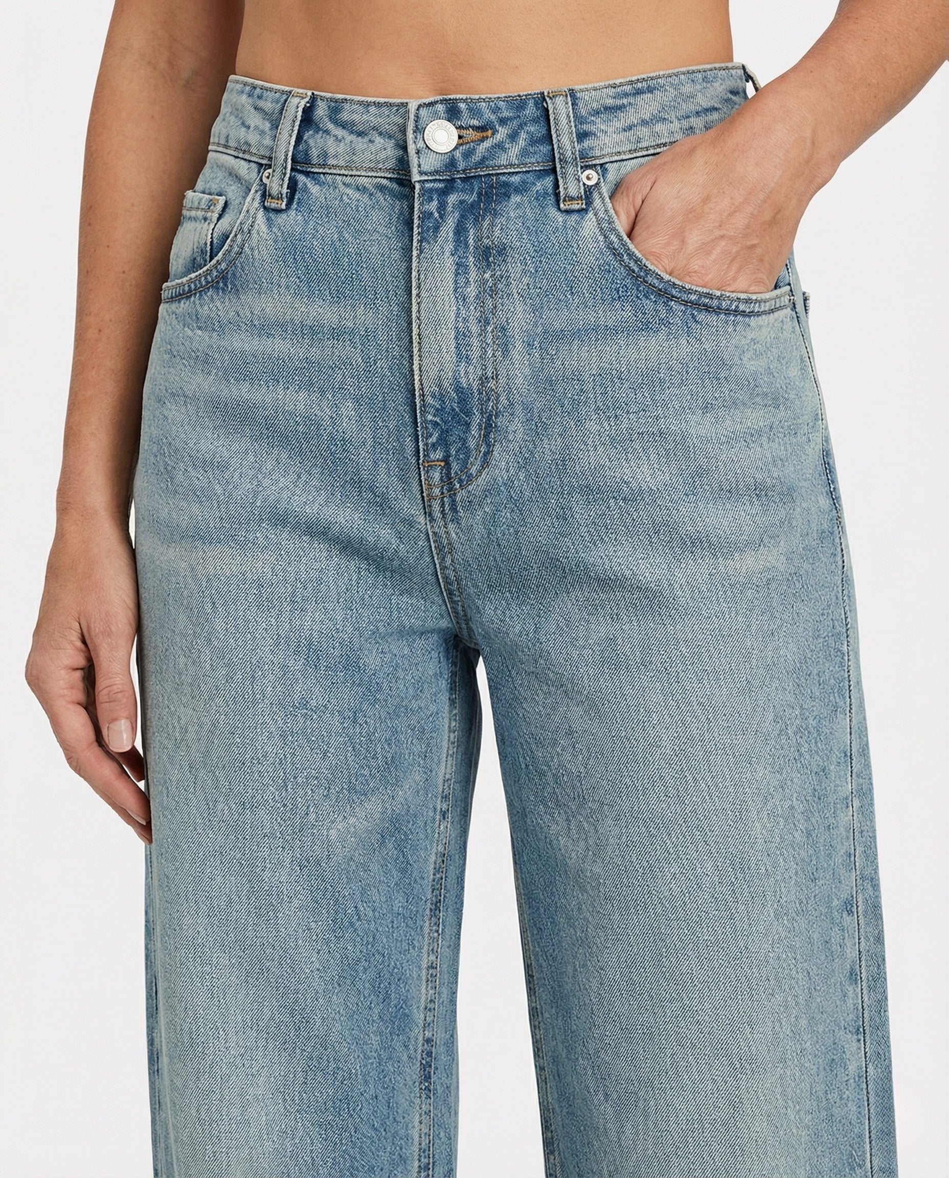 Damen Jeans High Waist weit - Image 3