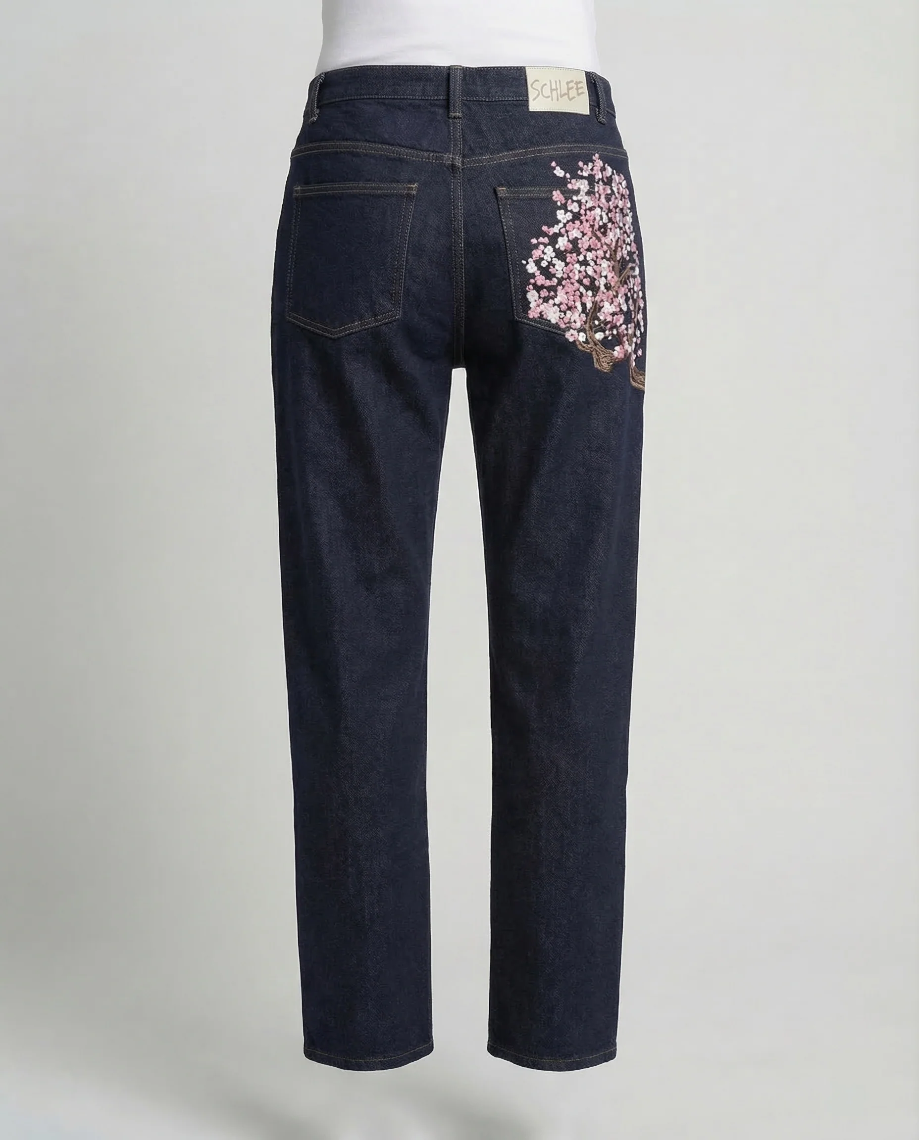 Damen Jeans High Waist Perlenstickerei - Image 6