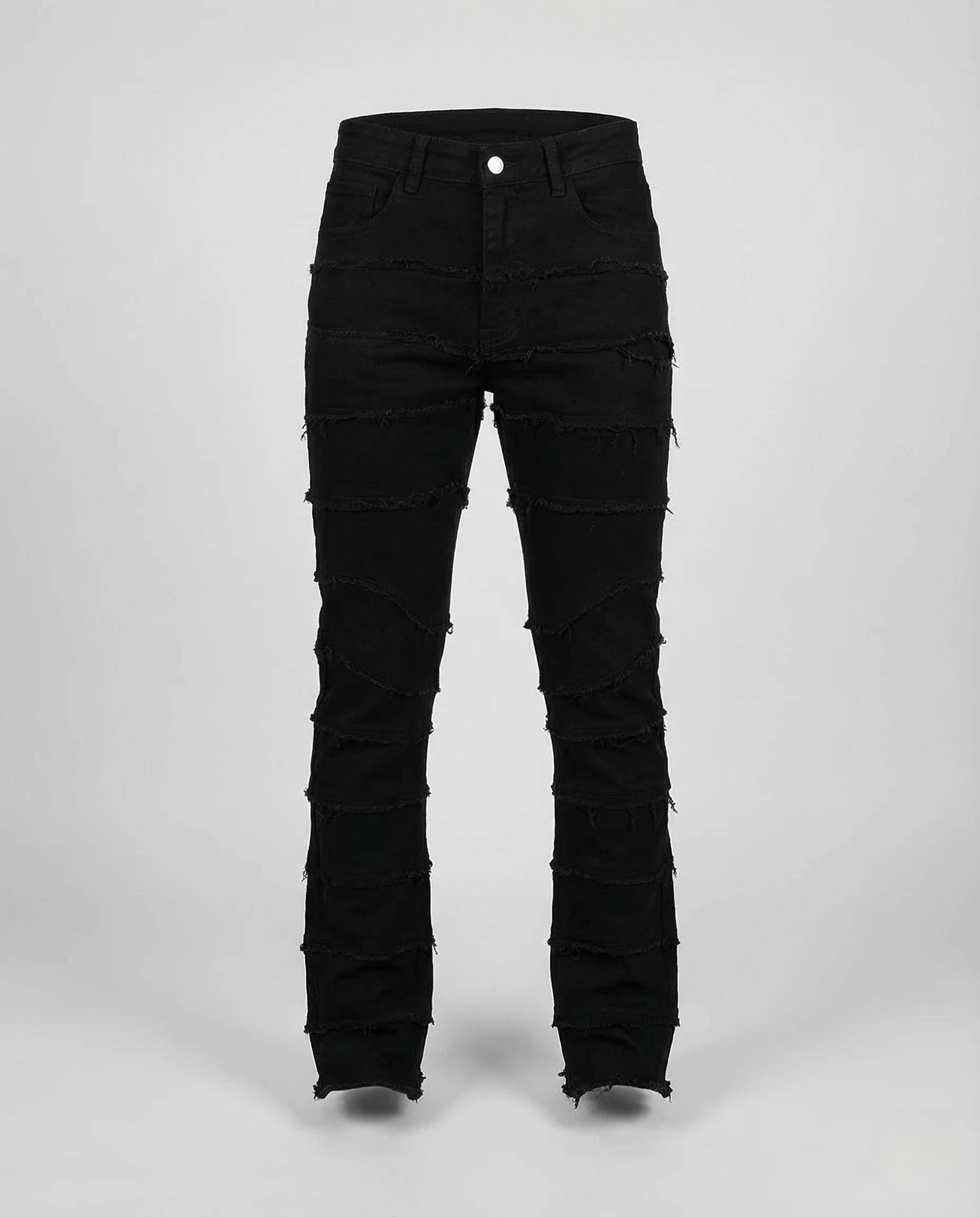 Damen Jeans High Waist Fransen Schlag - Image 5