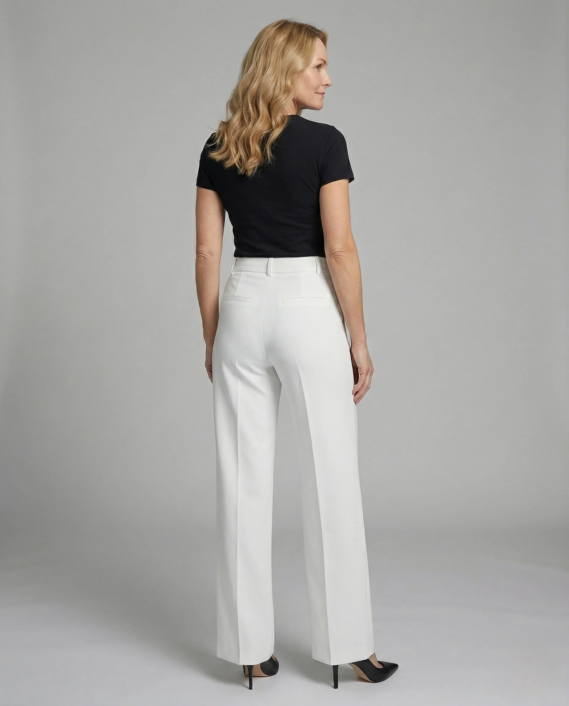 Damen Marlenehose mit Bundfalten und weitem Bein - Image 3