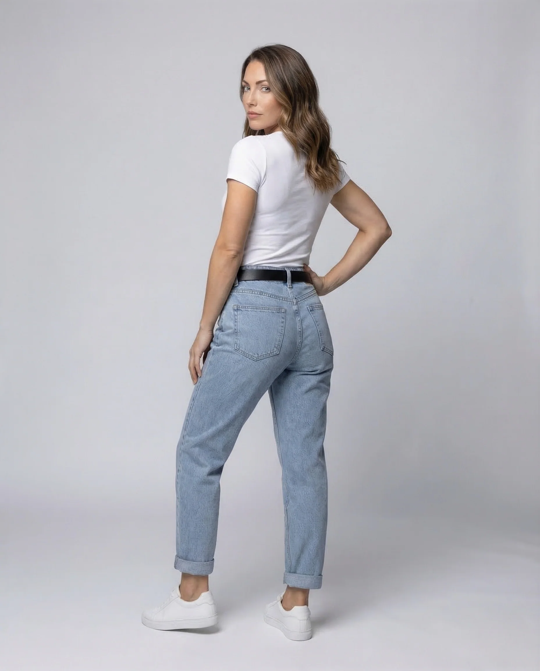 Damen Mom Jeans High Waist - Image 4