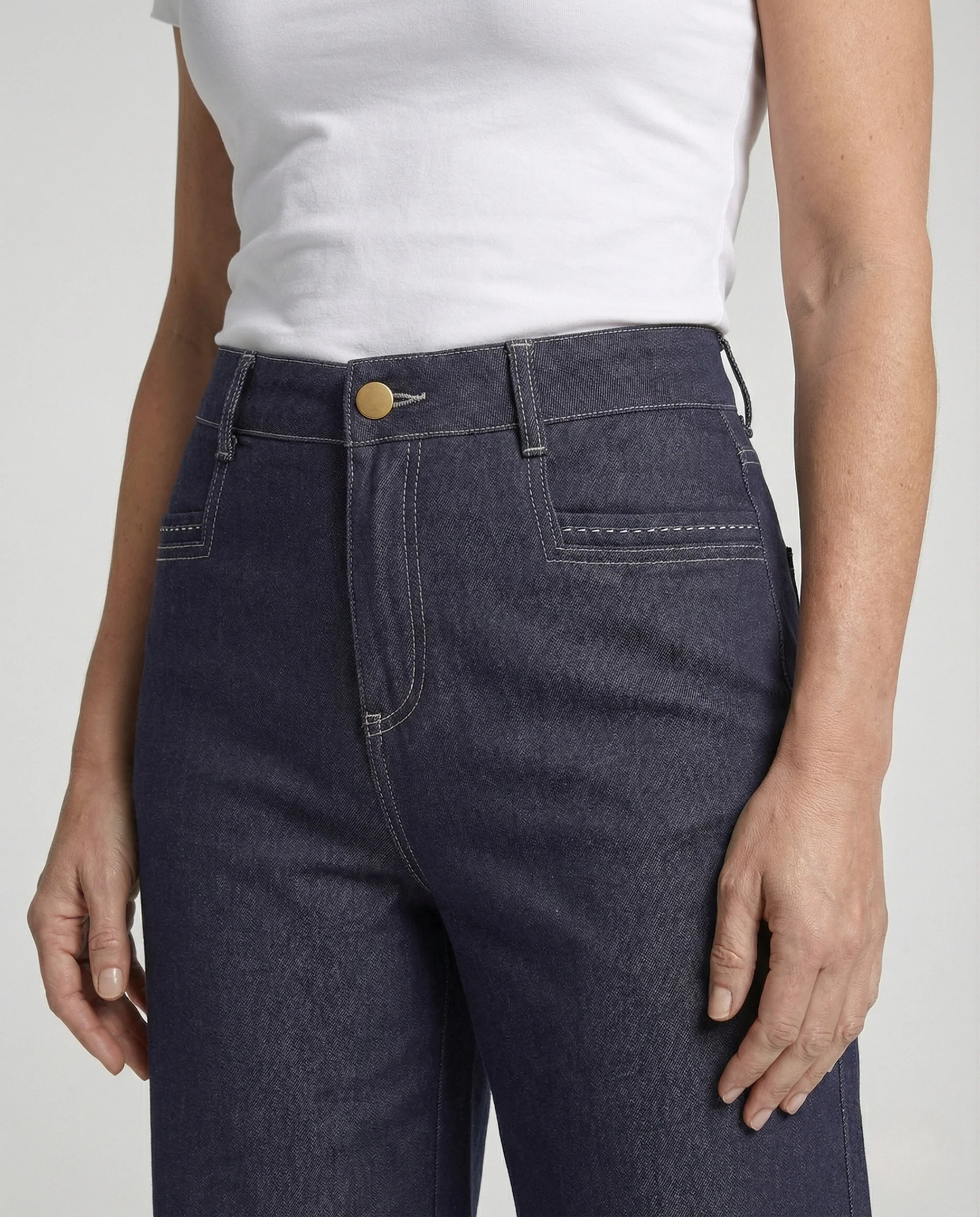 Damen Palazzo Jeans High Waist - Image 3
