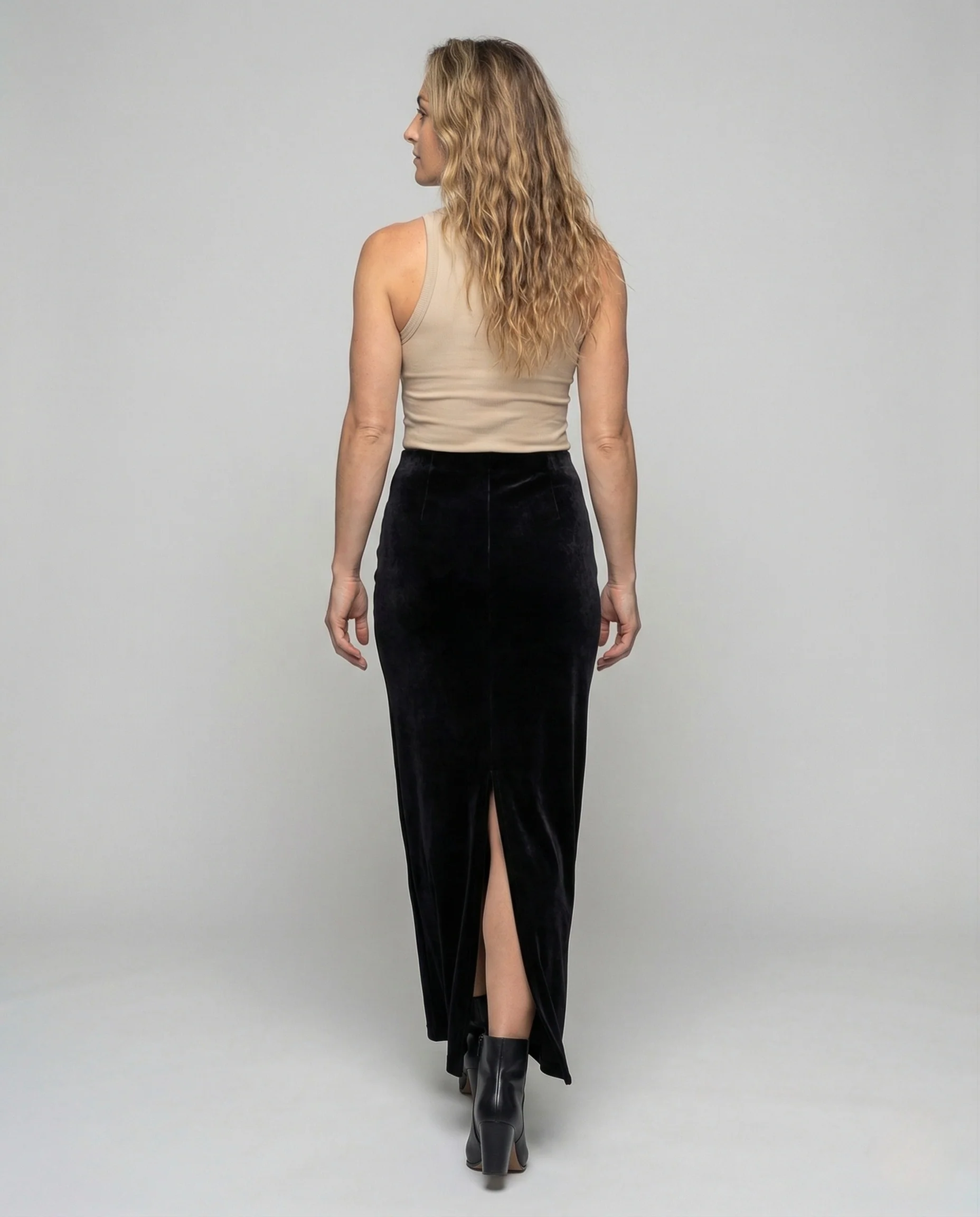 Damen Samt Palazzohose Gefüttert - Image 4