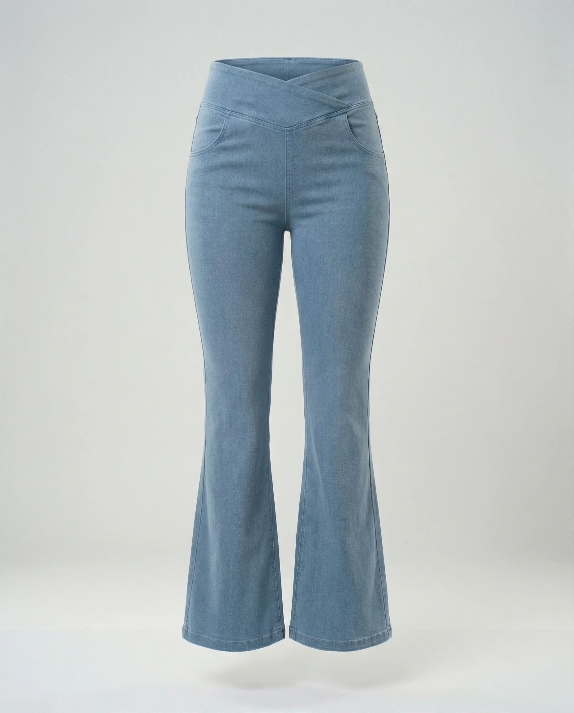 Damen Schlaghose High Waist aus Stretch Denim - Image 5
