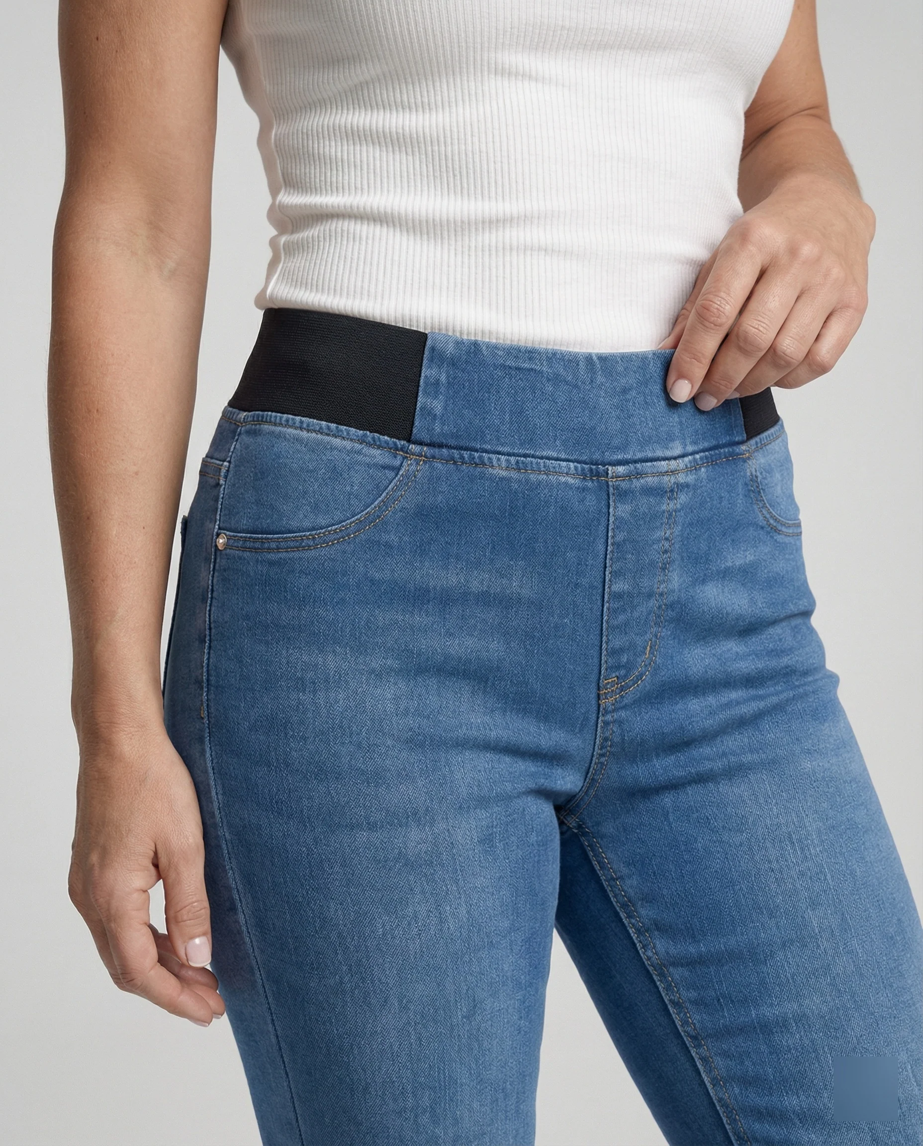 Damen Schlagjeans High Waist mit Komfortbund - Image 3