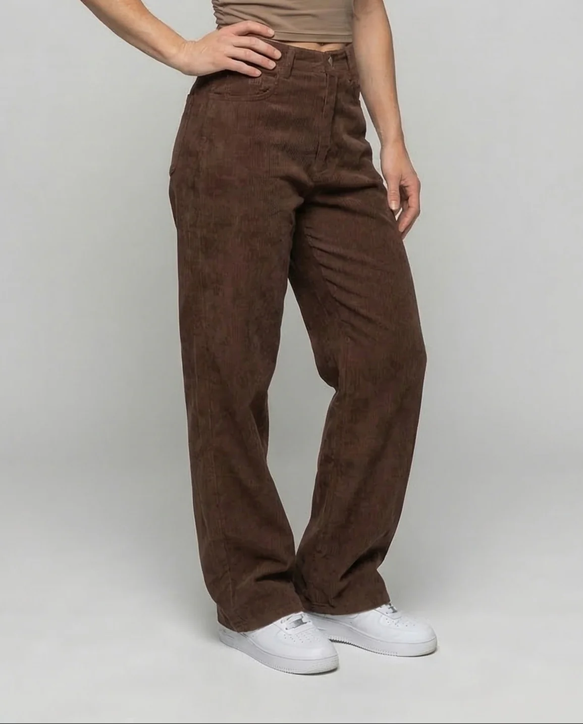 Damen Chinohose High Waist Weit - Image 2