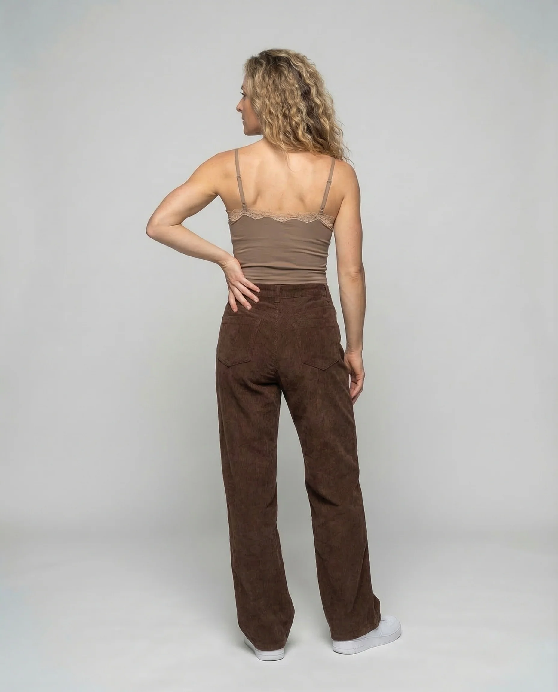 Damen Chinohose High Waist Weit - Image 3