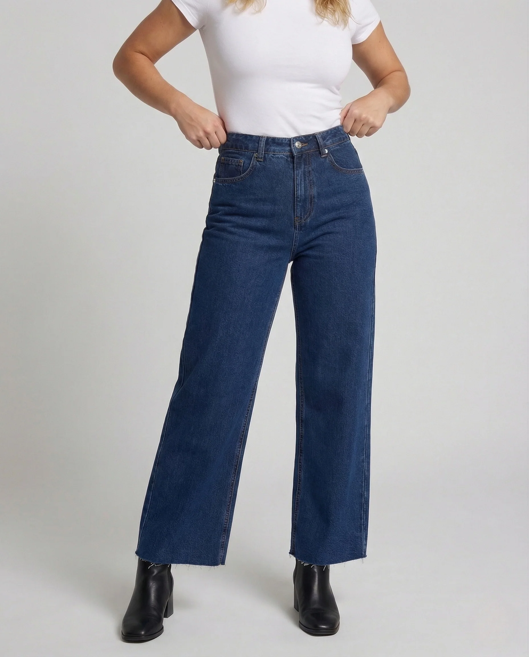Damen Palazzo Jeans High Waist - Image 2