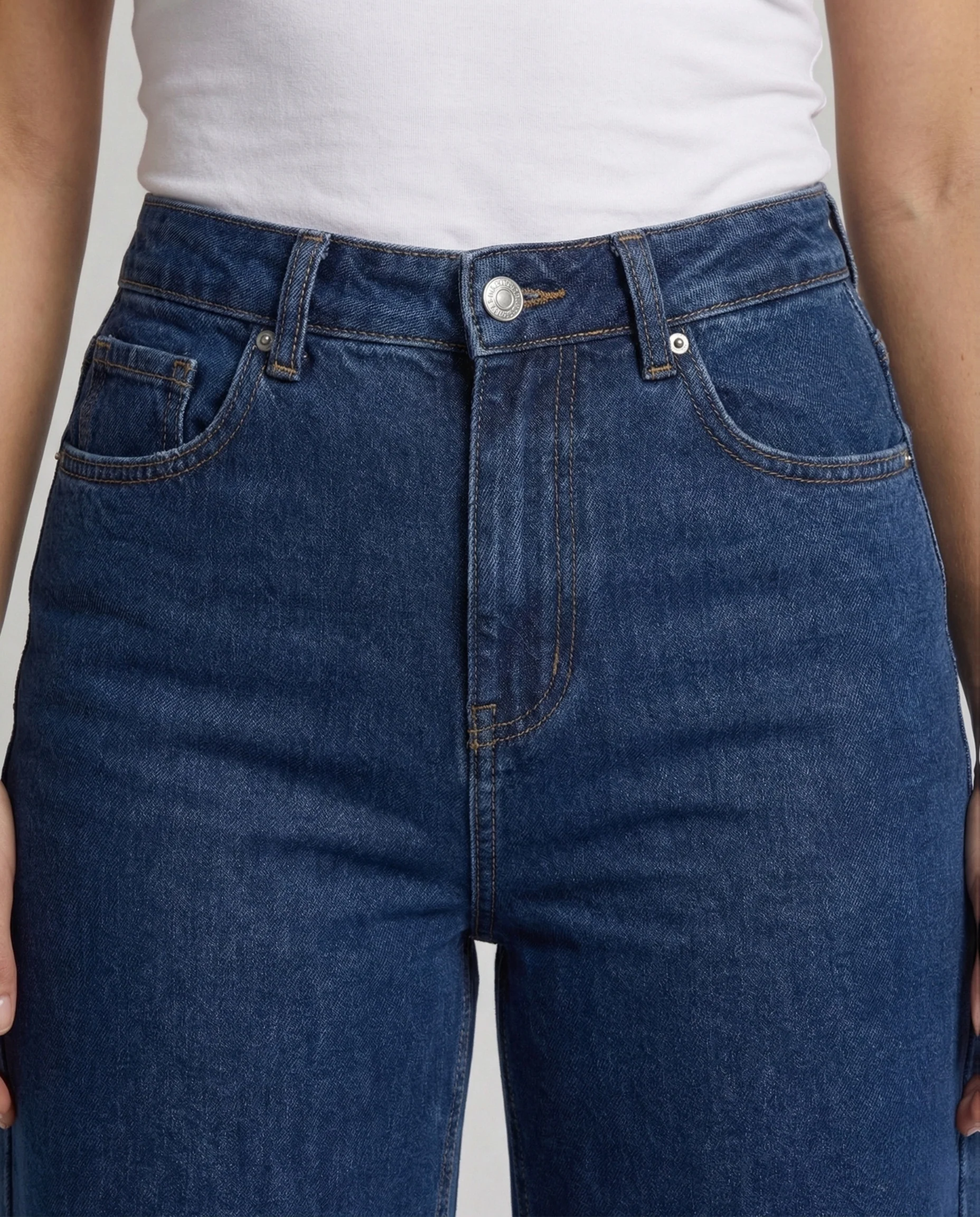 Damen Palazzo Jeans High Waist - Image 3