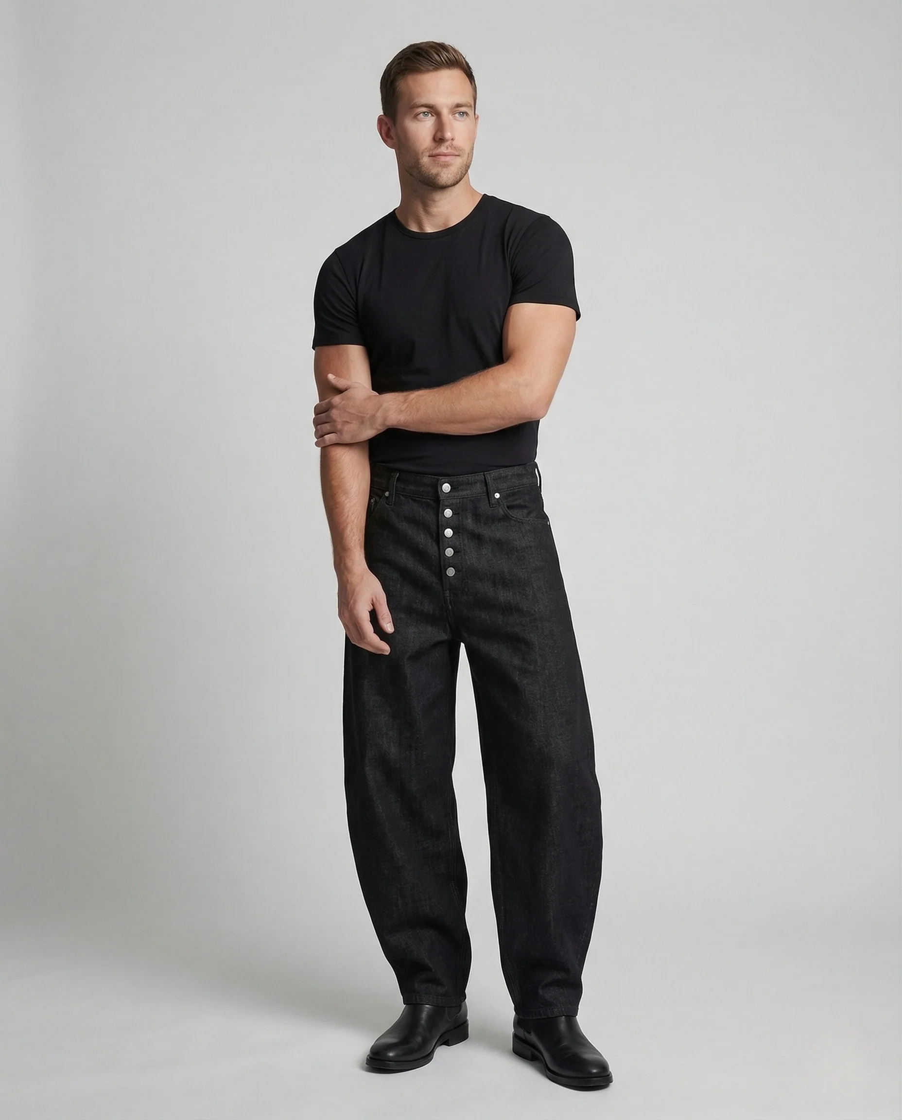 Damen Palazzo Hose mit Knopfleiste - Image 2