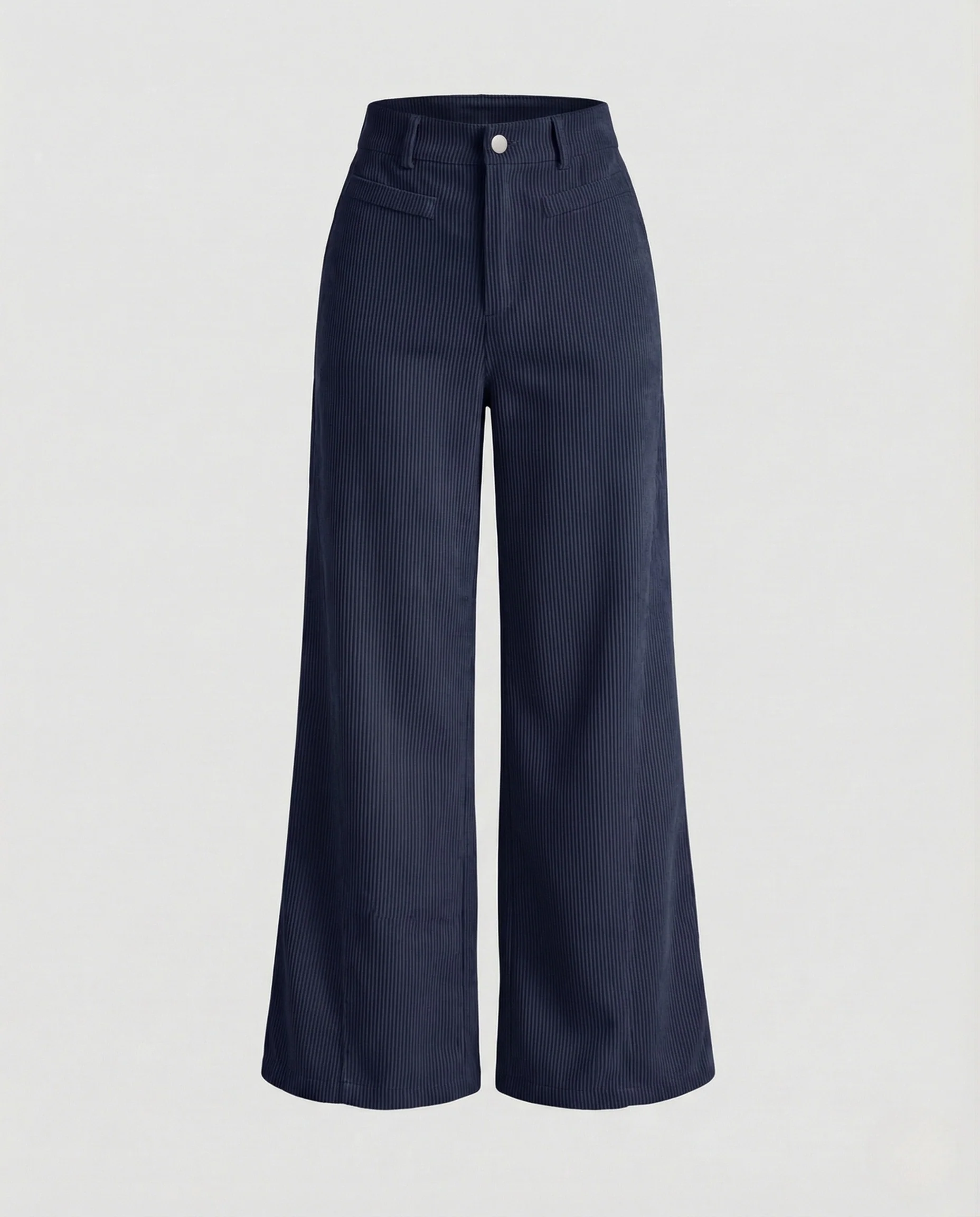 Damen Palazzo Hose Nadelstreifen Weit - Image 7