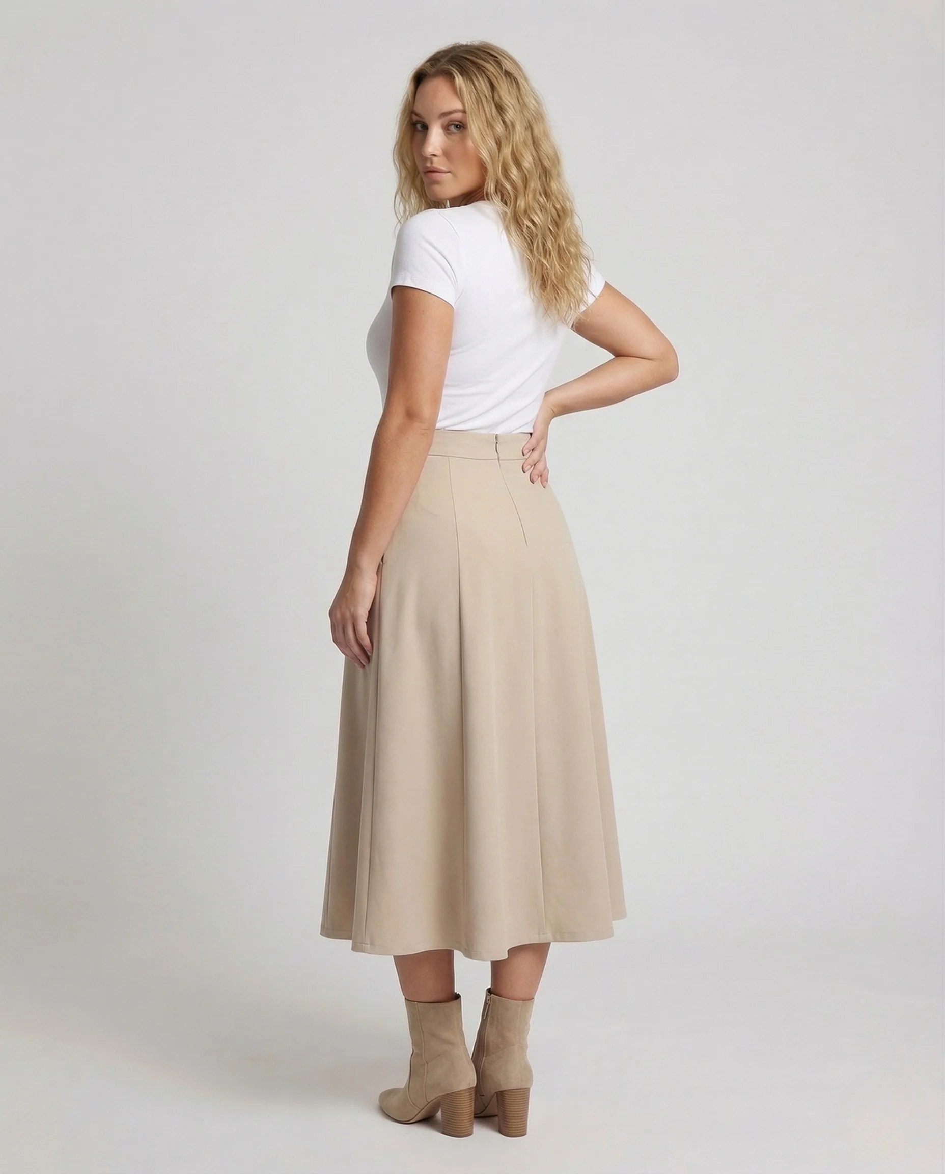 Damen A-Linien Rock High Waist - Image 4