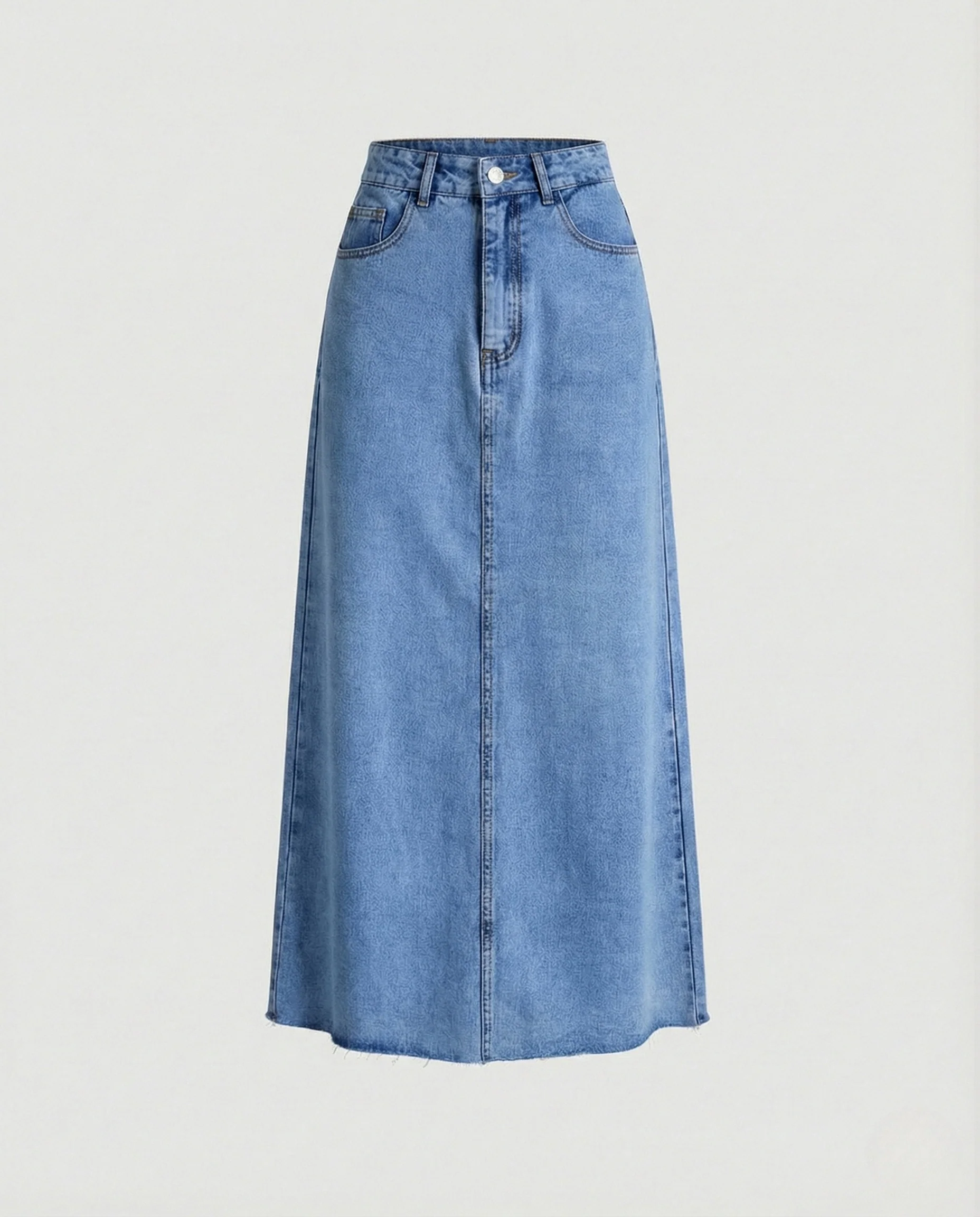 Maxi Jeansrock A-Linie Damen Mit Schlitz - Image 6