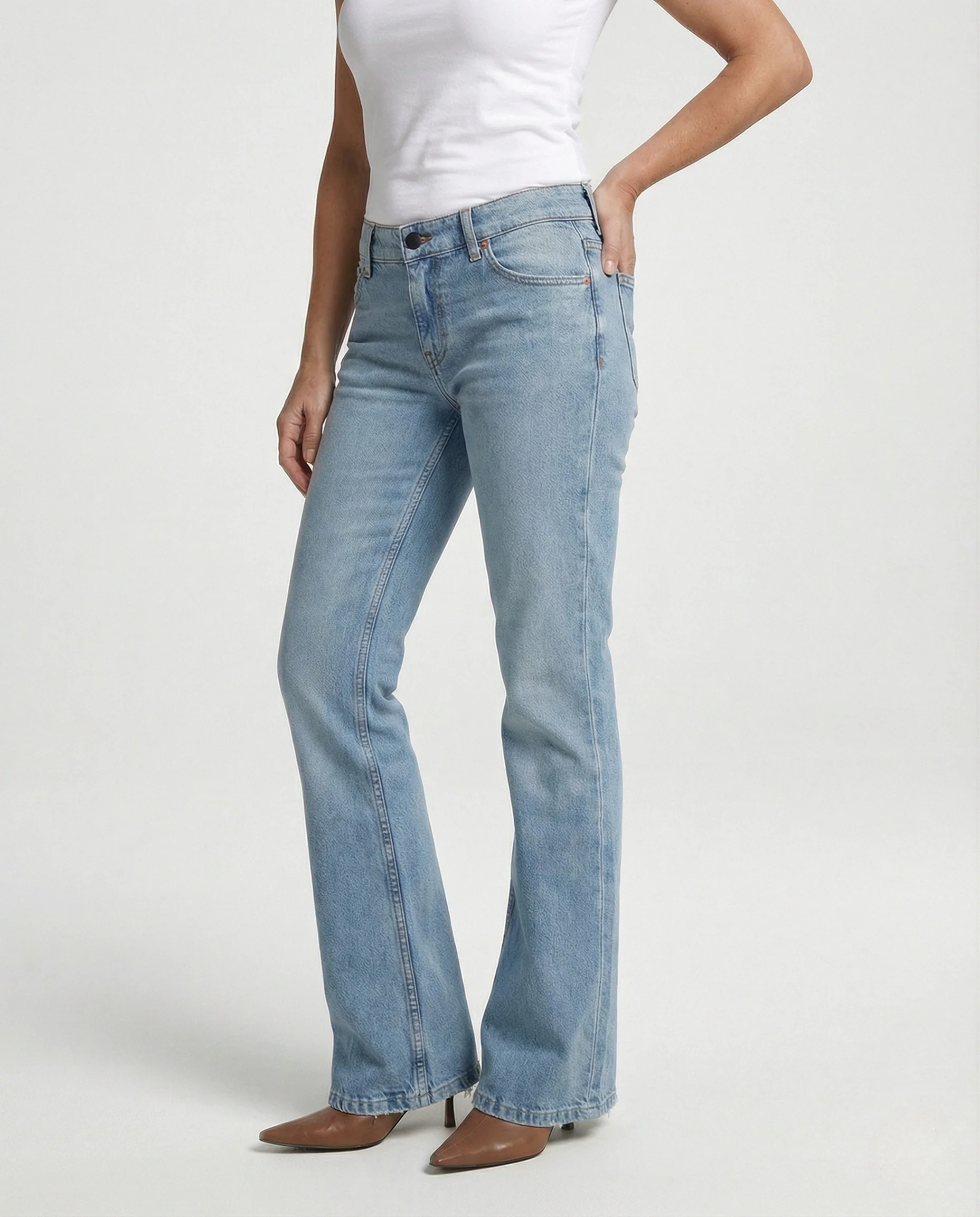 Damen Bootcut Jeans High Waist Stretch - Image 2