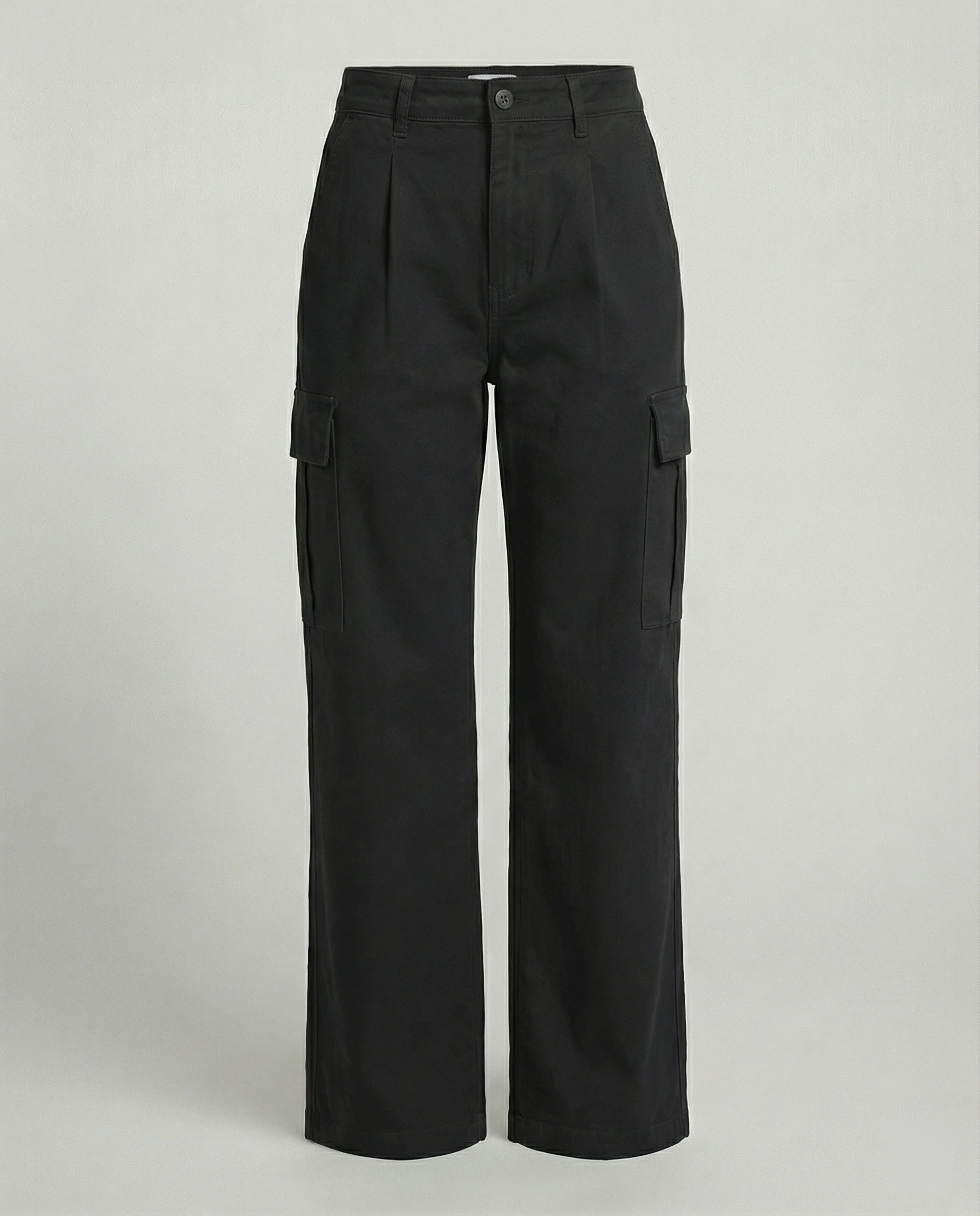 Hochtaillierte Cargohose im Palazzo-Stil mit elastischem Bund, aufgesetzten Klappentaschen und markanten Nähten Heidi-Mode - Image 4