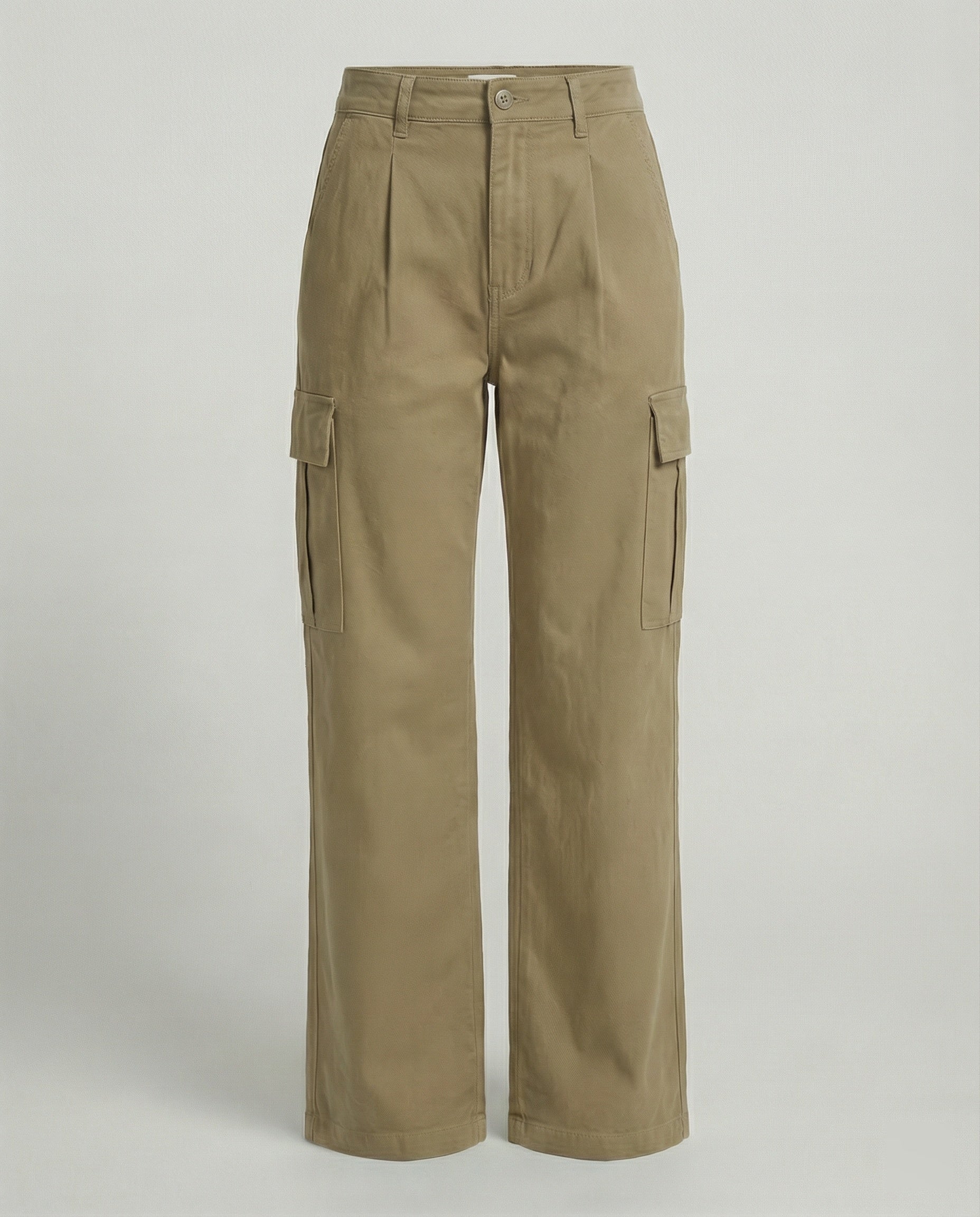 Hochtaillierte Cargohose im Palazzo-Stil mit elastischem Bund, aufgesetzten Klappentaschen und markanten Nähten Heidi-Mode - Image 6
