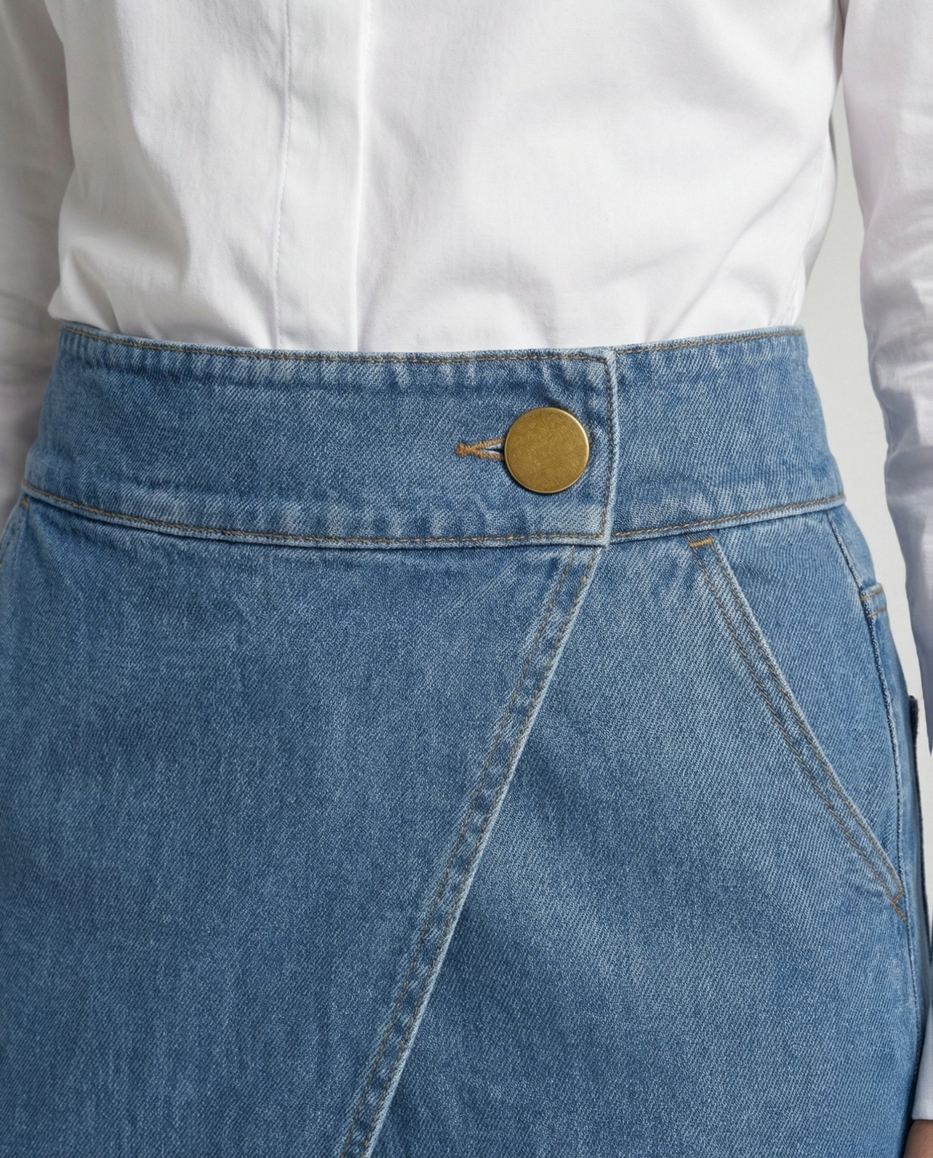 Damen Weite Hose Denim Schlag - Image 3