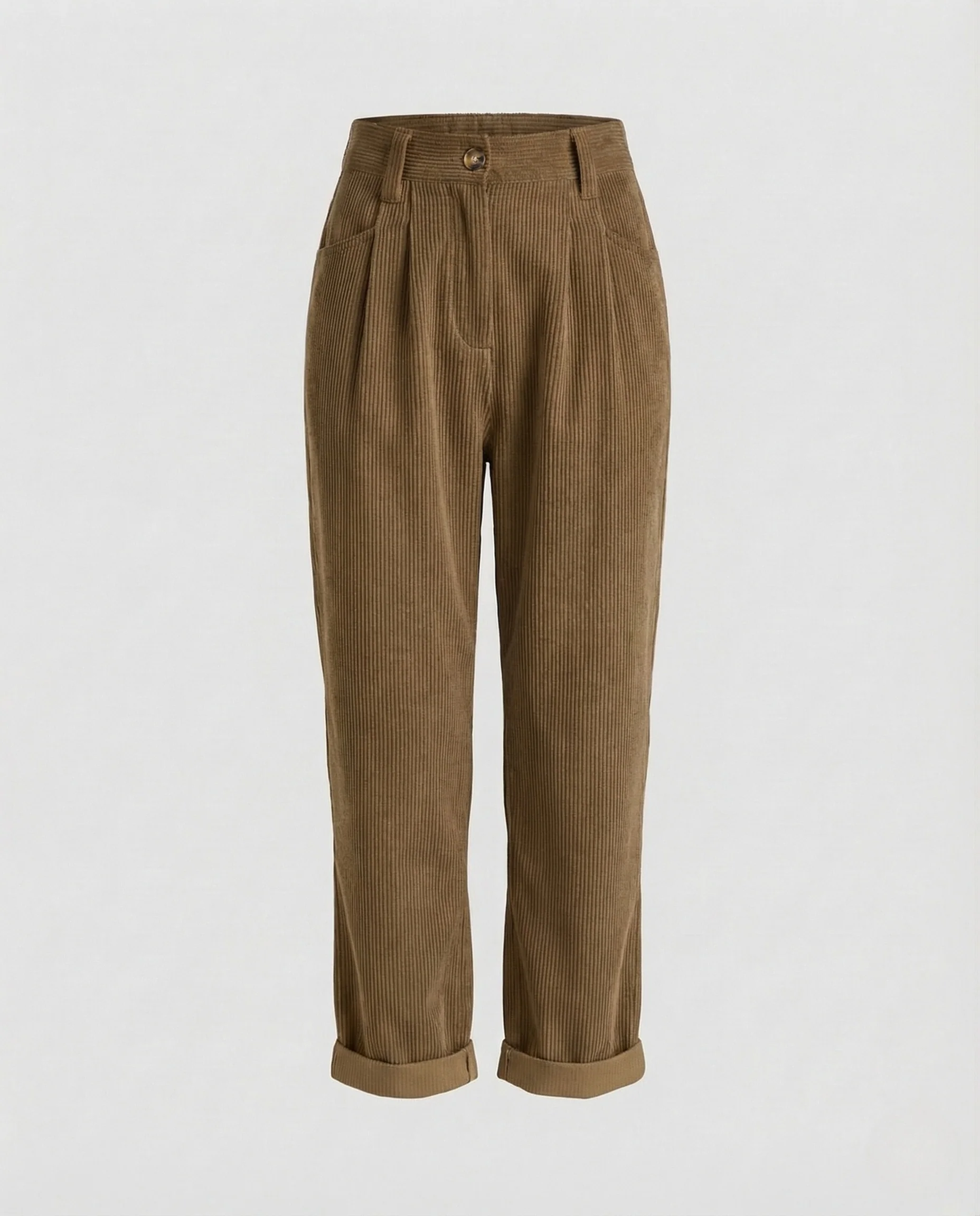 Damen Cordhose High Waist Umschlag - Image 11