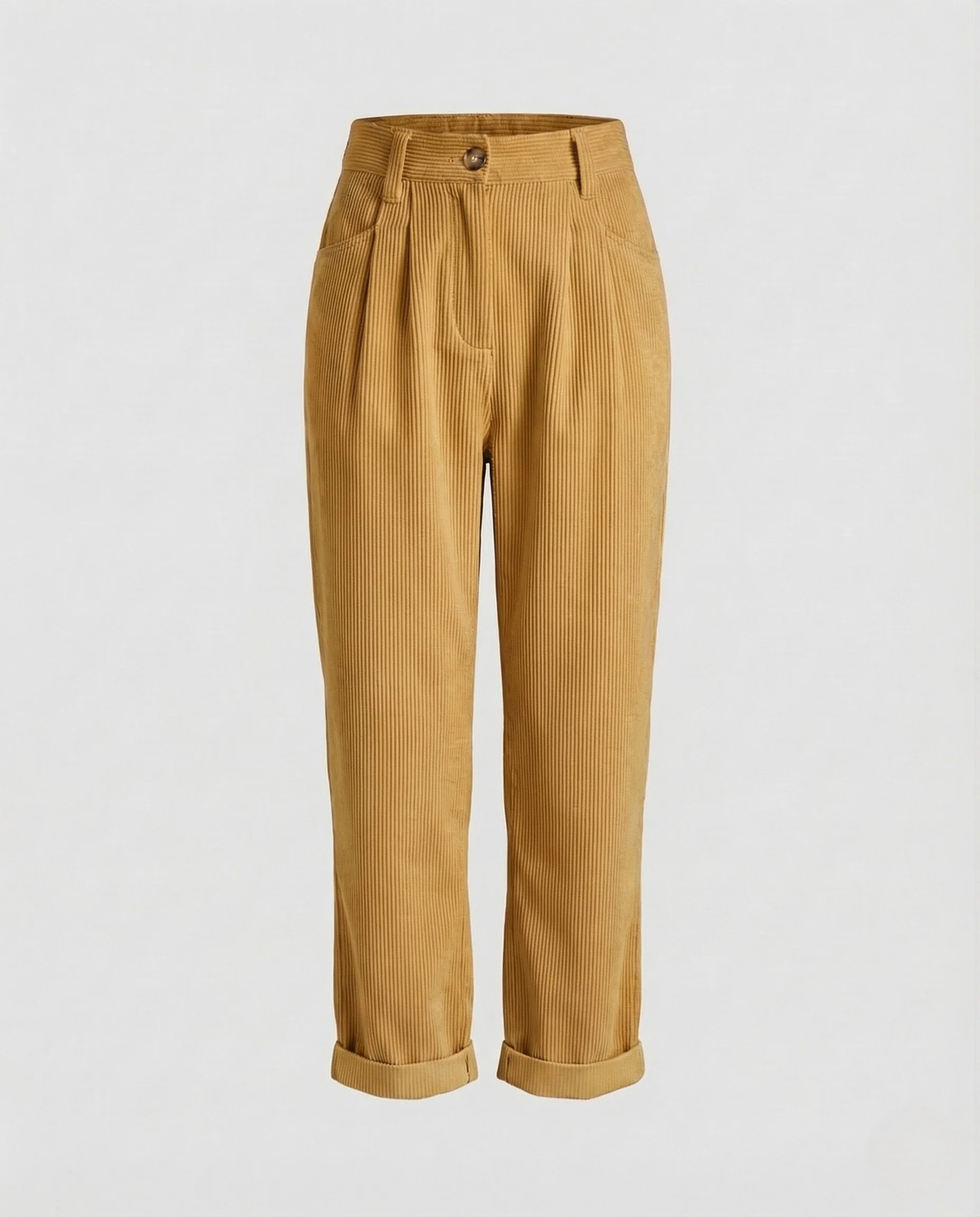 Damen Cordhose High Waist Umschlag - Image 13