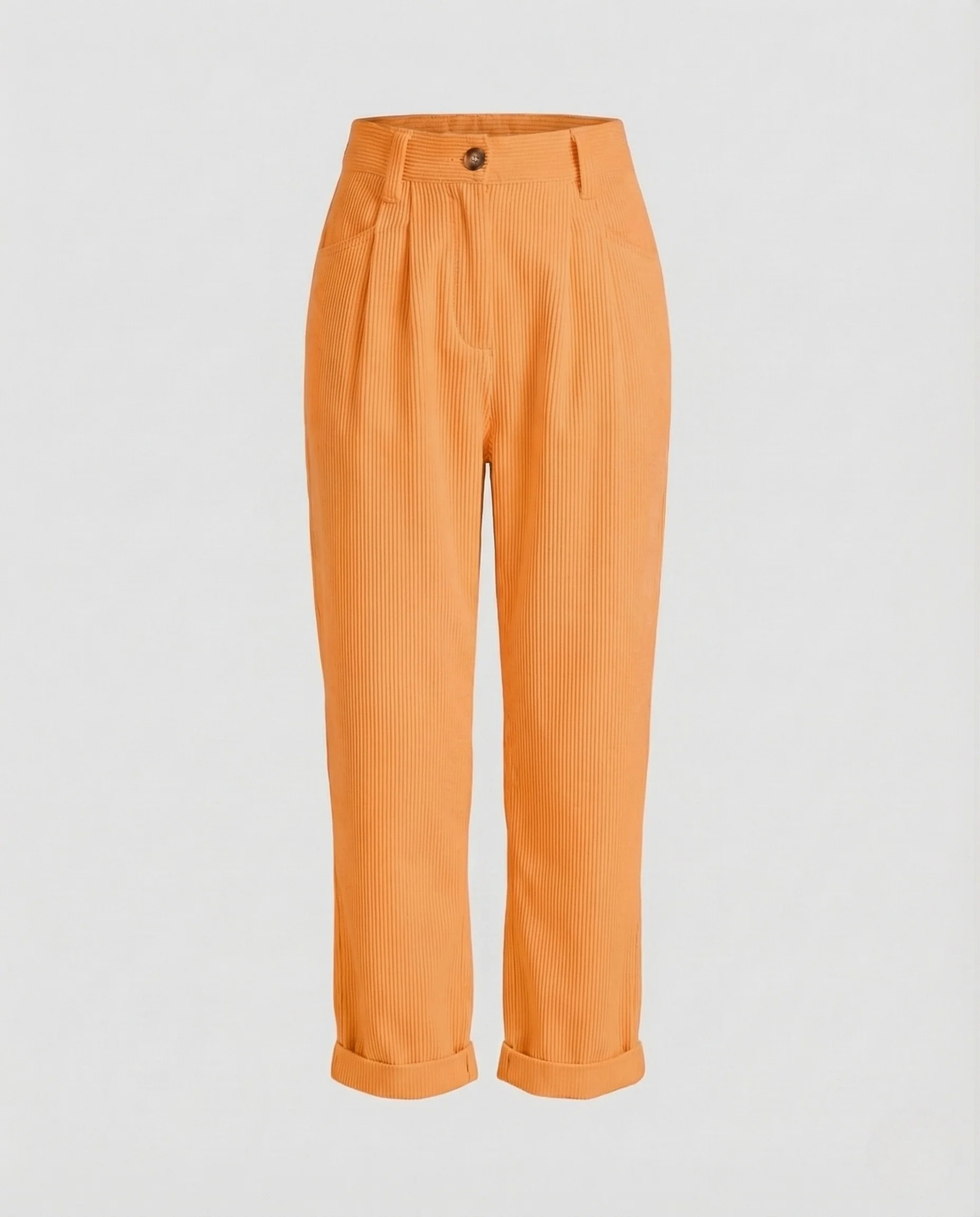 Damen Cordhose High Waist Umschlag - Image 7
