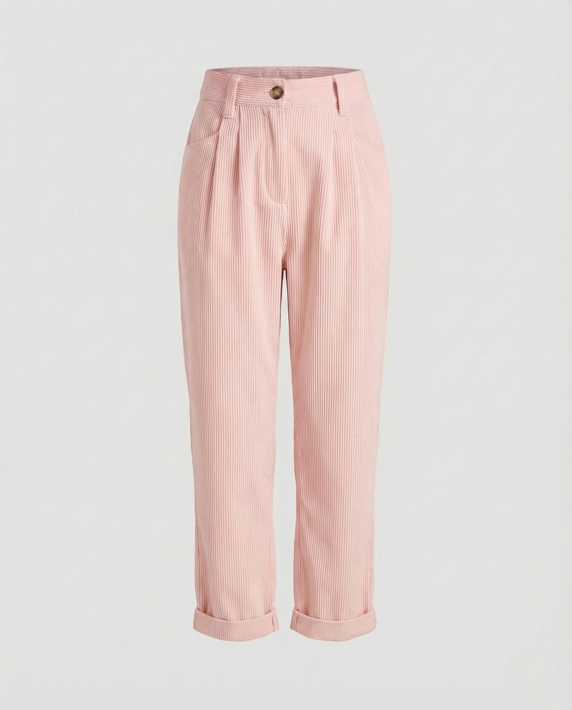 Damen Cordhose High Waist Umschlag - Image 9