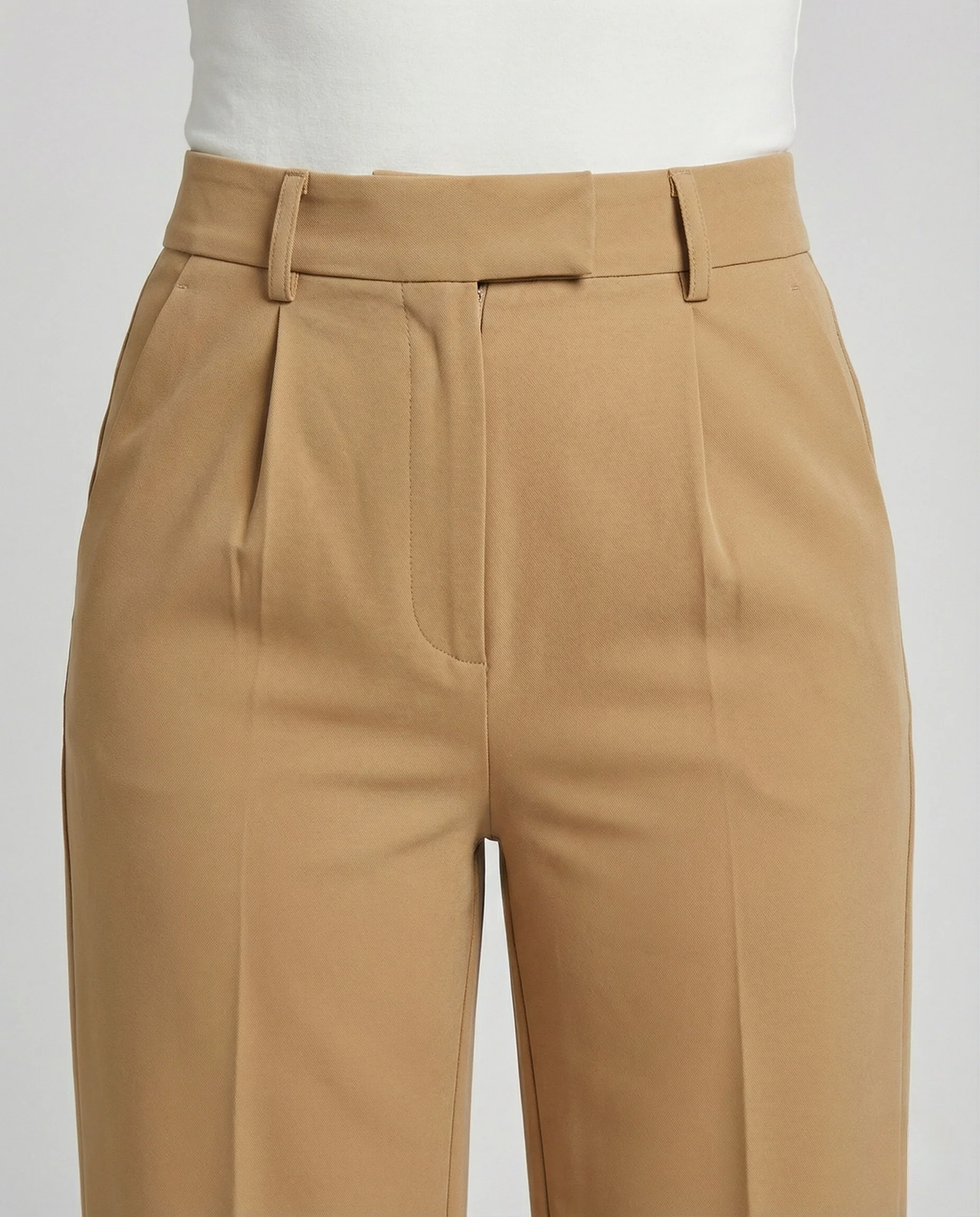 Damen Hochtaillierte Palazzohose mit Bügelfalte - Image 4