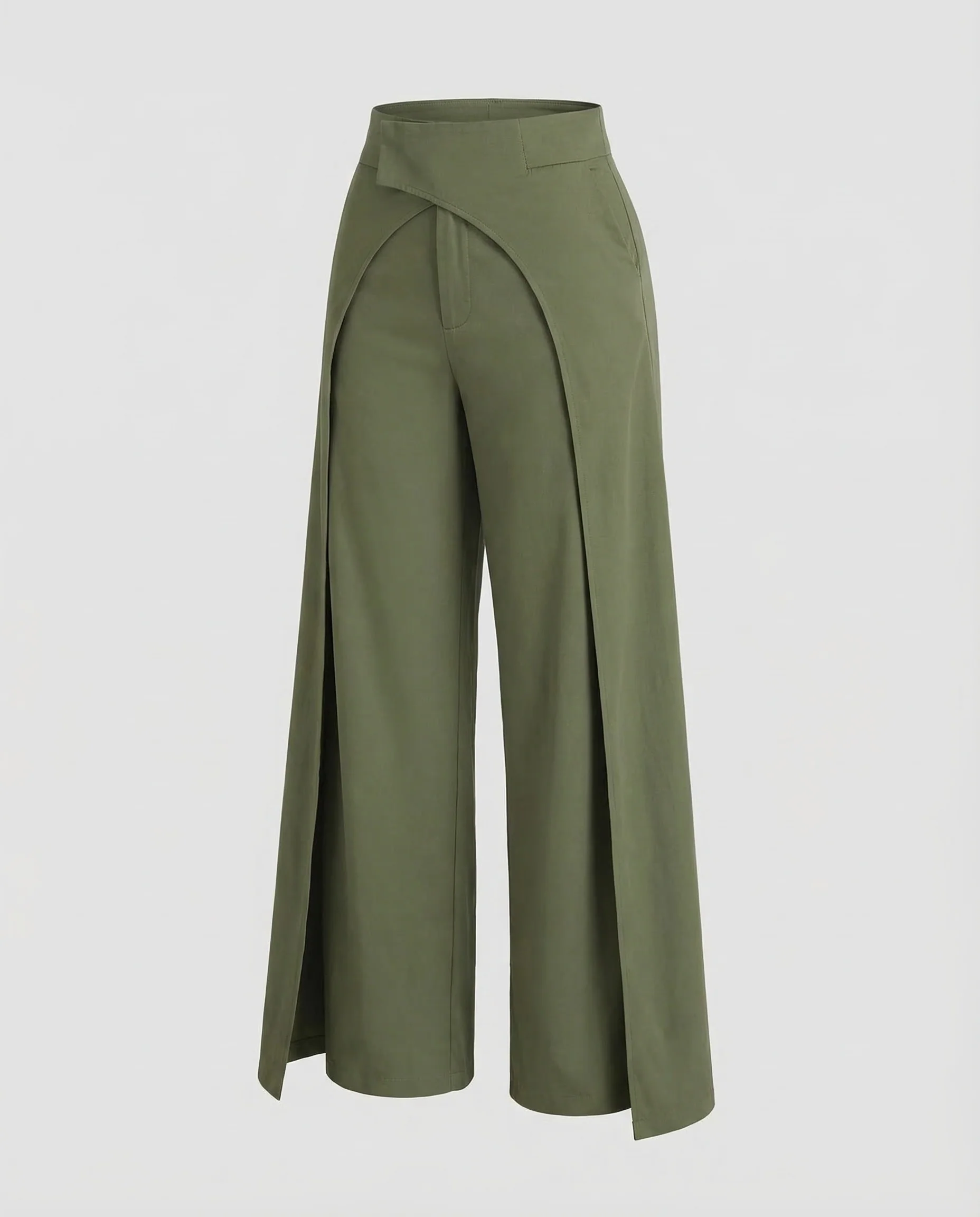 Damen Palazzo Hose High Waist Wickel - Image 5