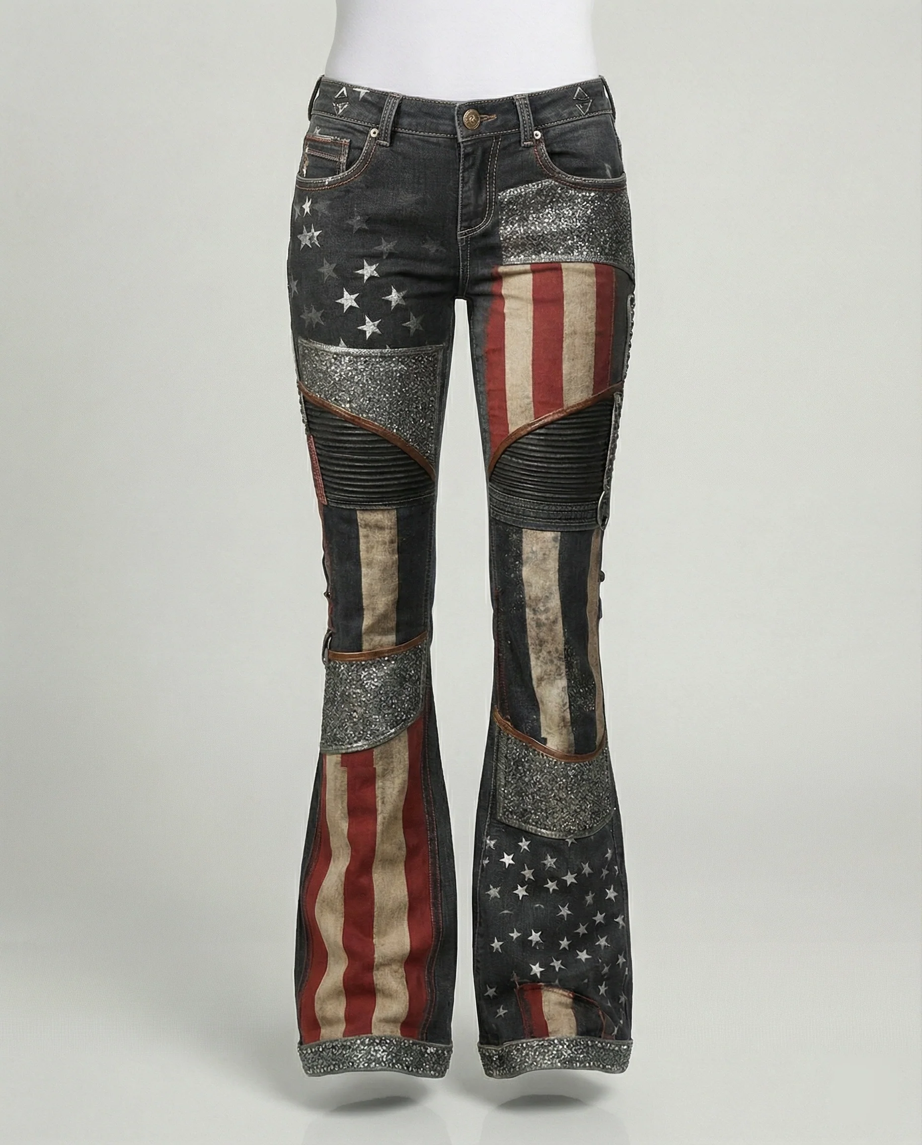 Damen Jeans High Waist Stickerei - Image 11