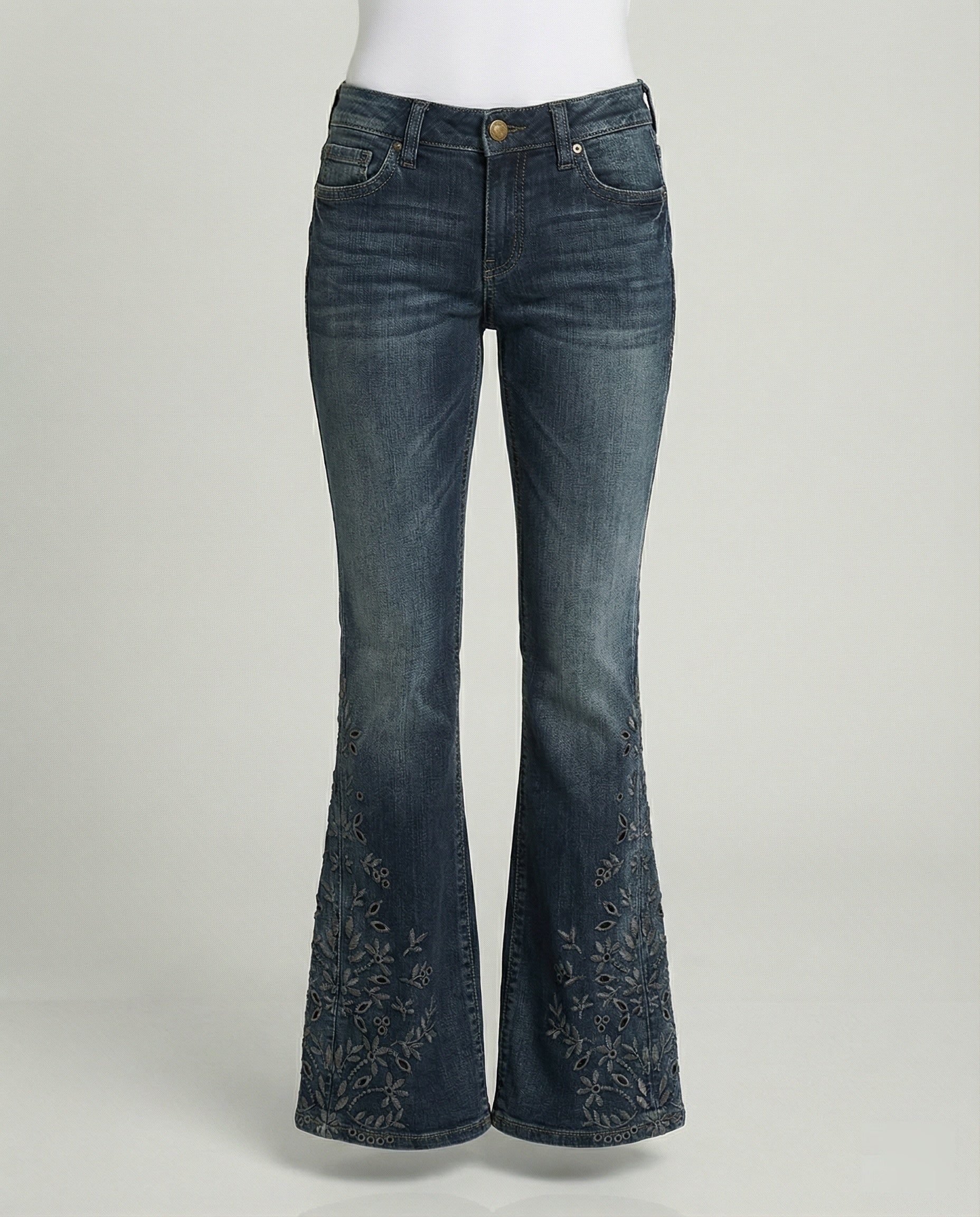 Damen Jeans High Waist Stickerei - Image 7