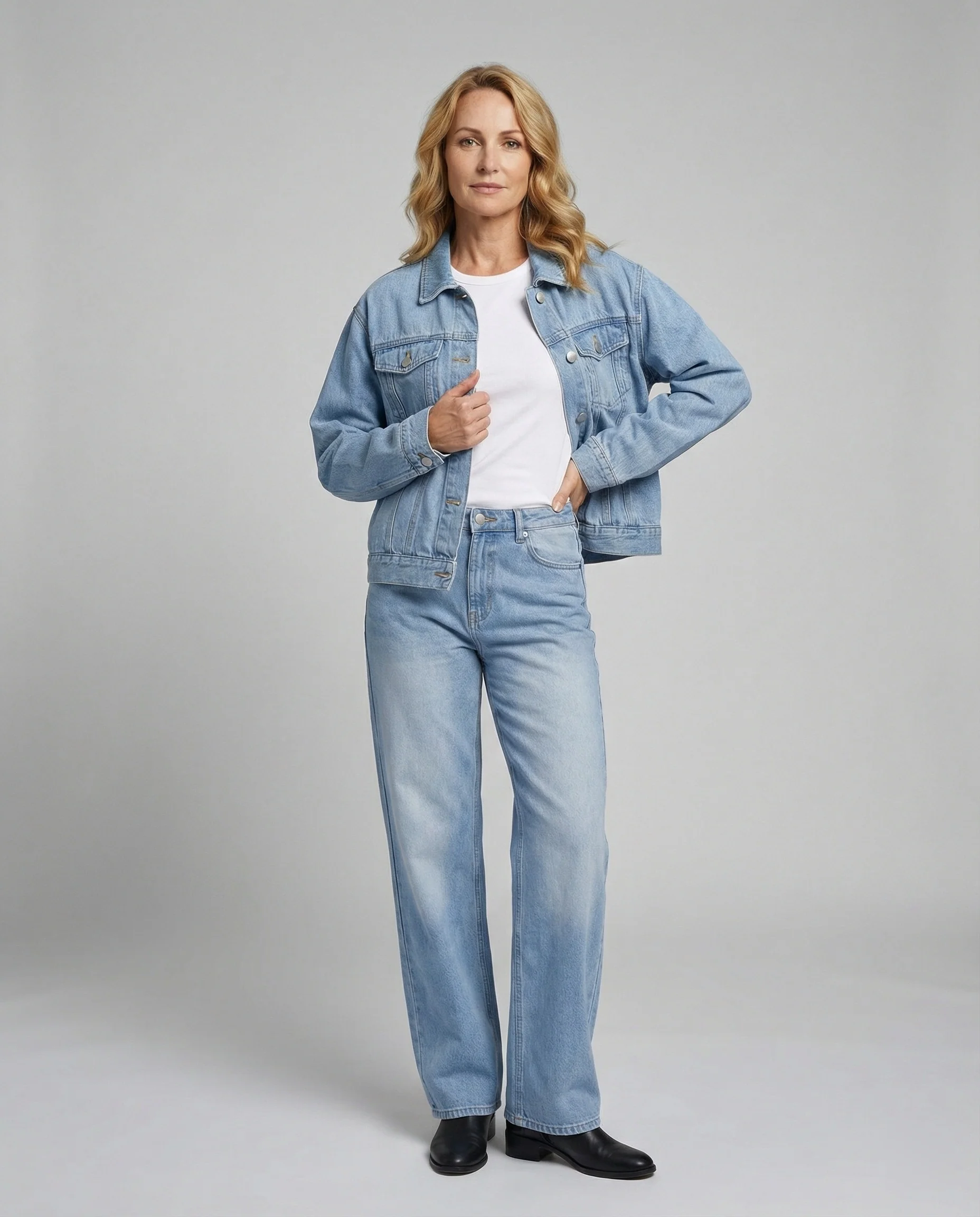 Damen Jeansjacke Damen Oversize - Image 5