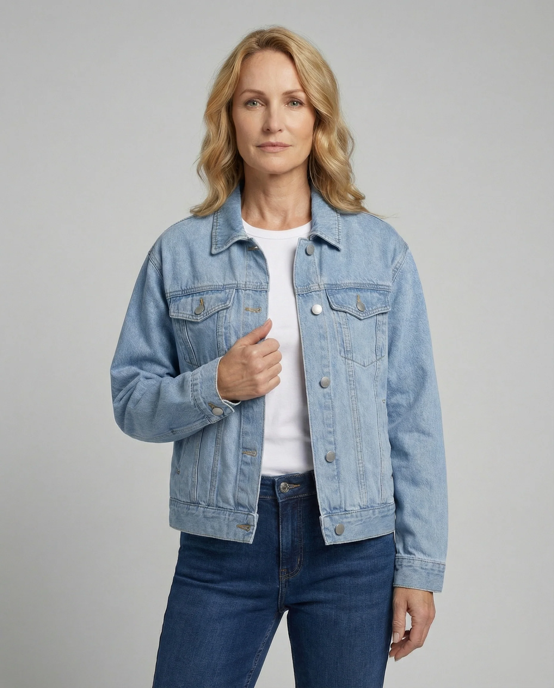 Damen Jeansjacke Damen Oversize - Image 6