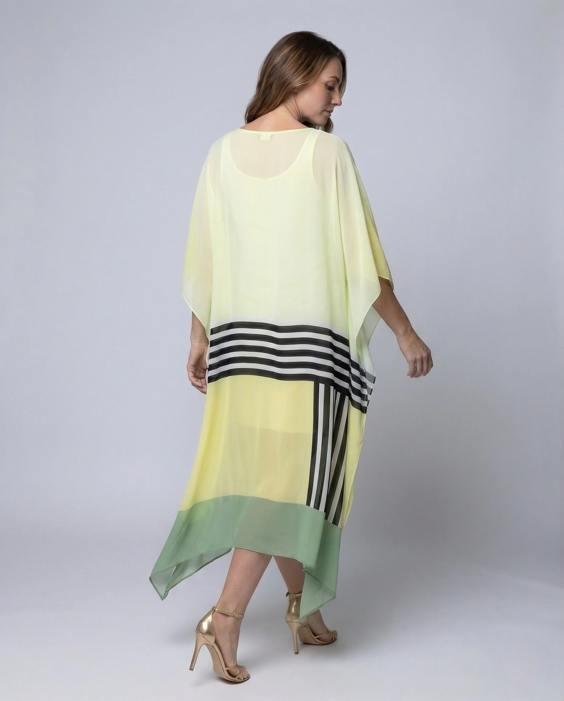 Damen Kaftan Maxikleid mit Zipfelsaum - Image 3