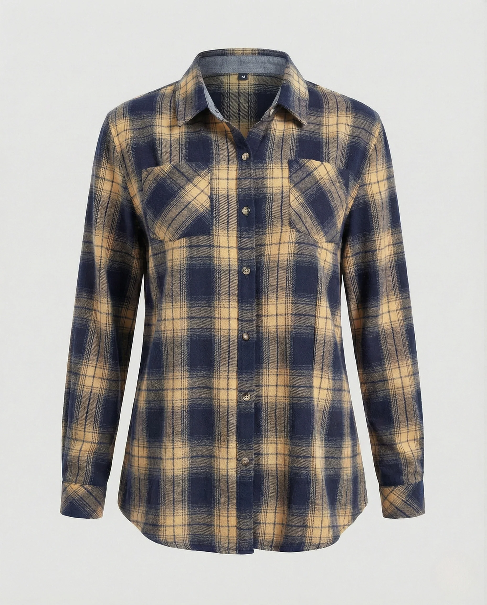 Damen Flanellhemd Knotenfront - Image 14