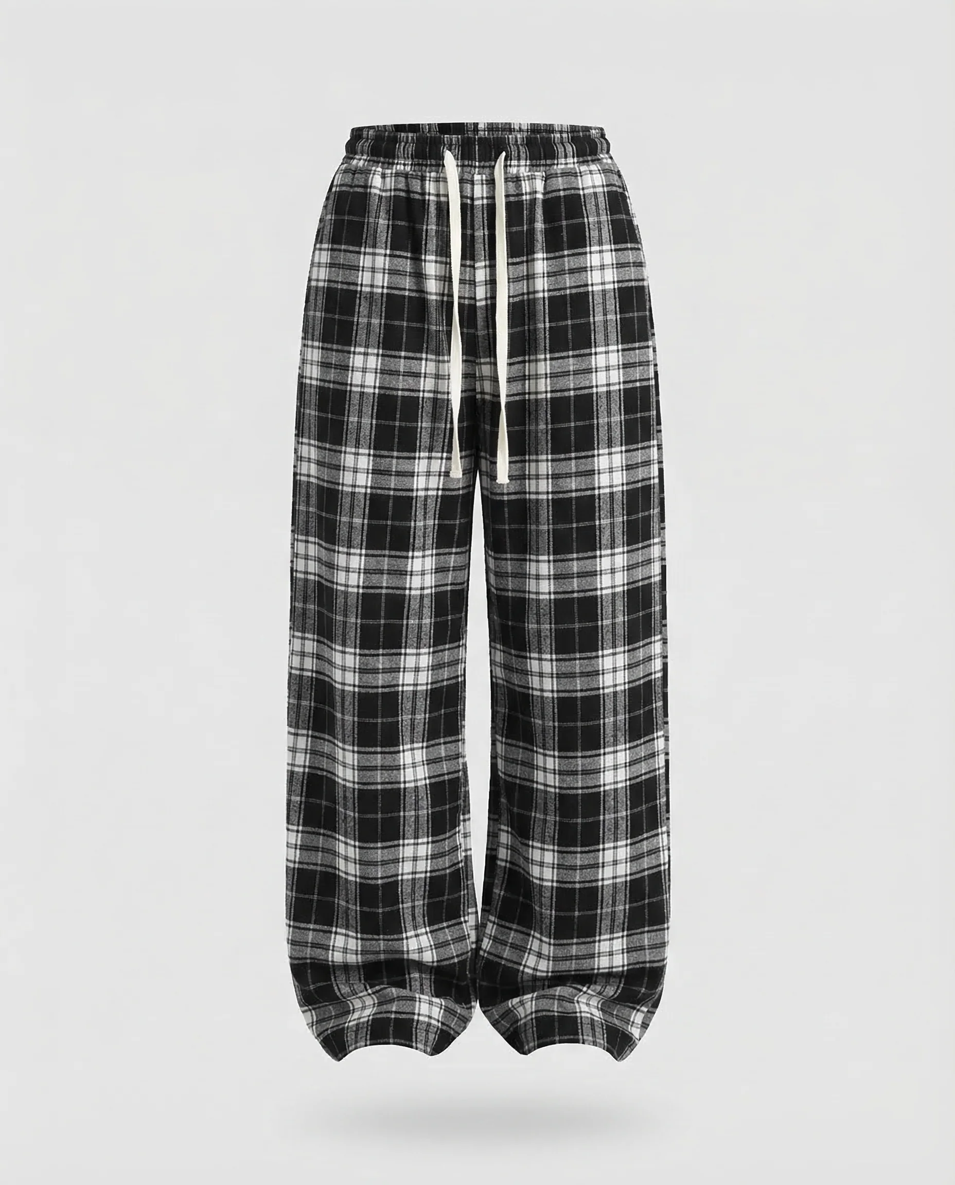 Damen Karohose Weit Tunnelzug - Image 5