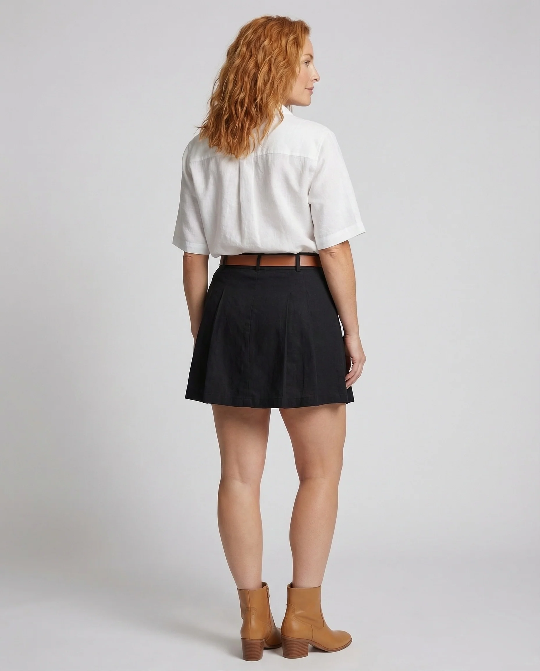 Damen Kurzarm Hemdbluse aus Baumwollmix - Image 4