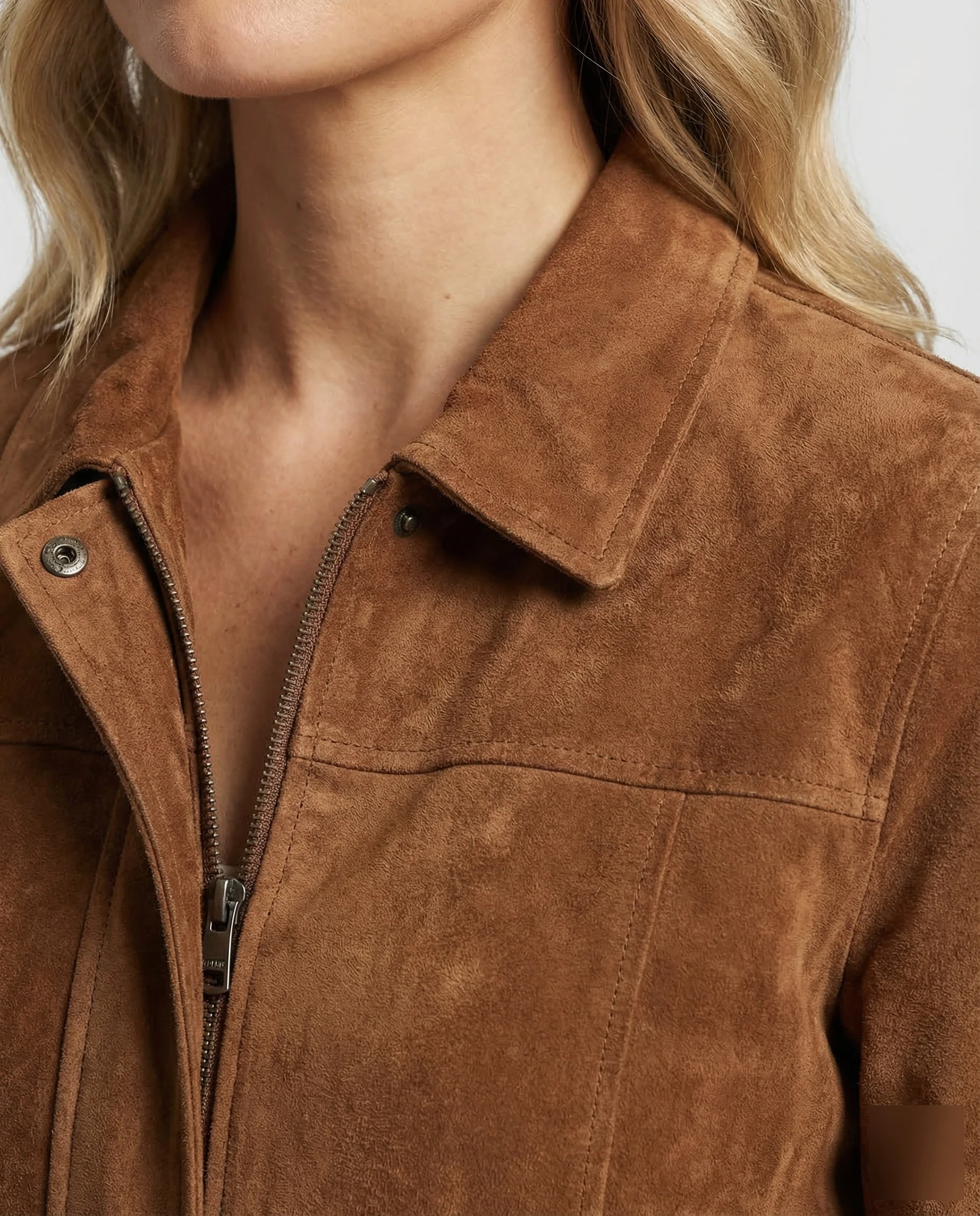 Damen Velours Flightjacke Boxy - Image 3