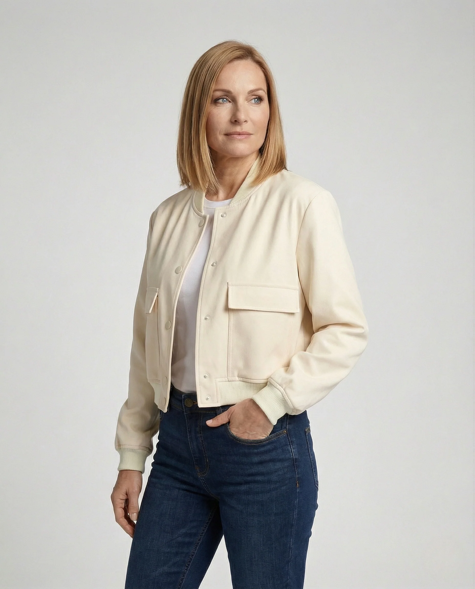 Freizeitkleidung Damen Bomberjacke Kurz - Image 2
