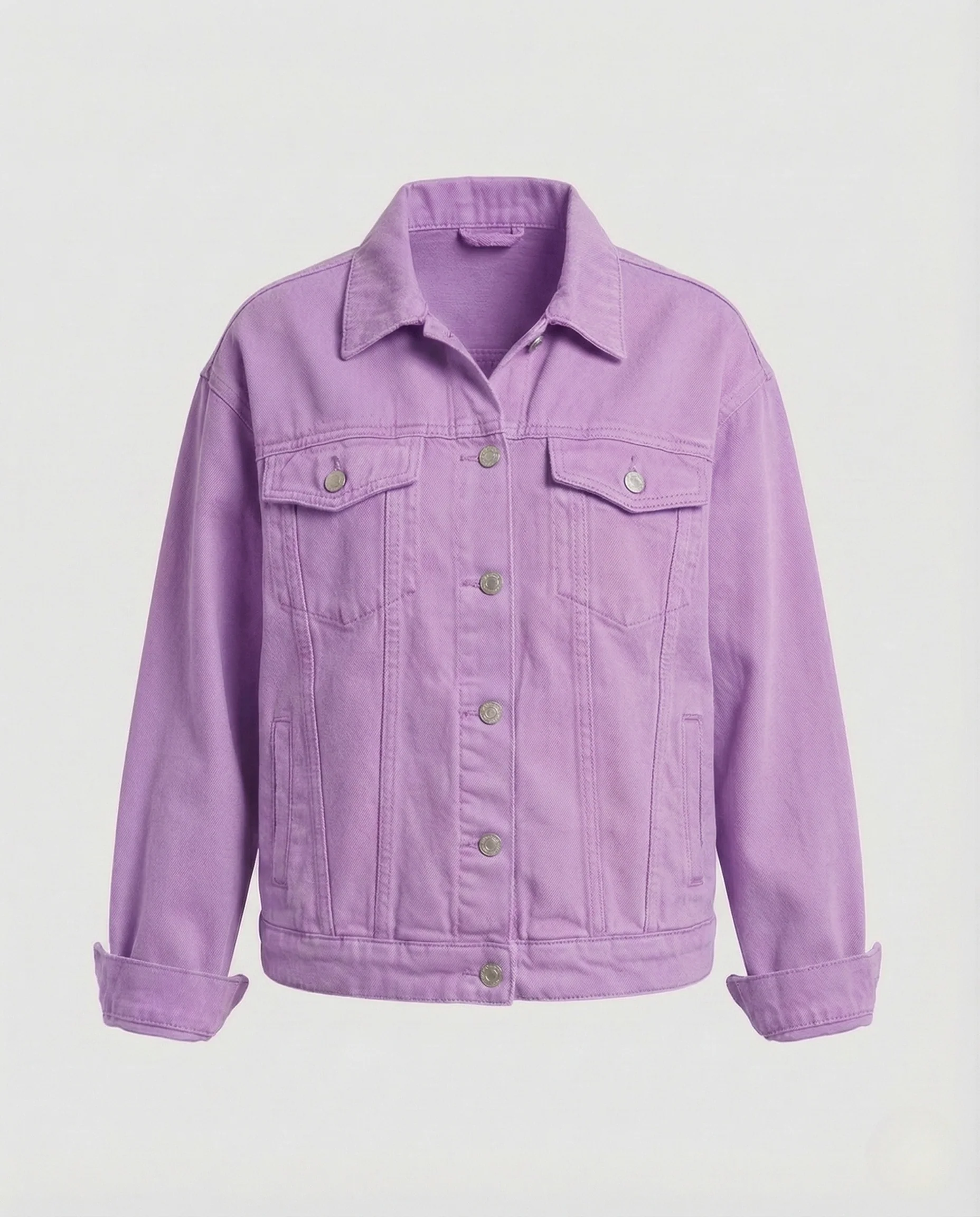Damen Jeansjacke Oversize Brusttaschen - Image 6