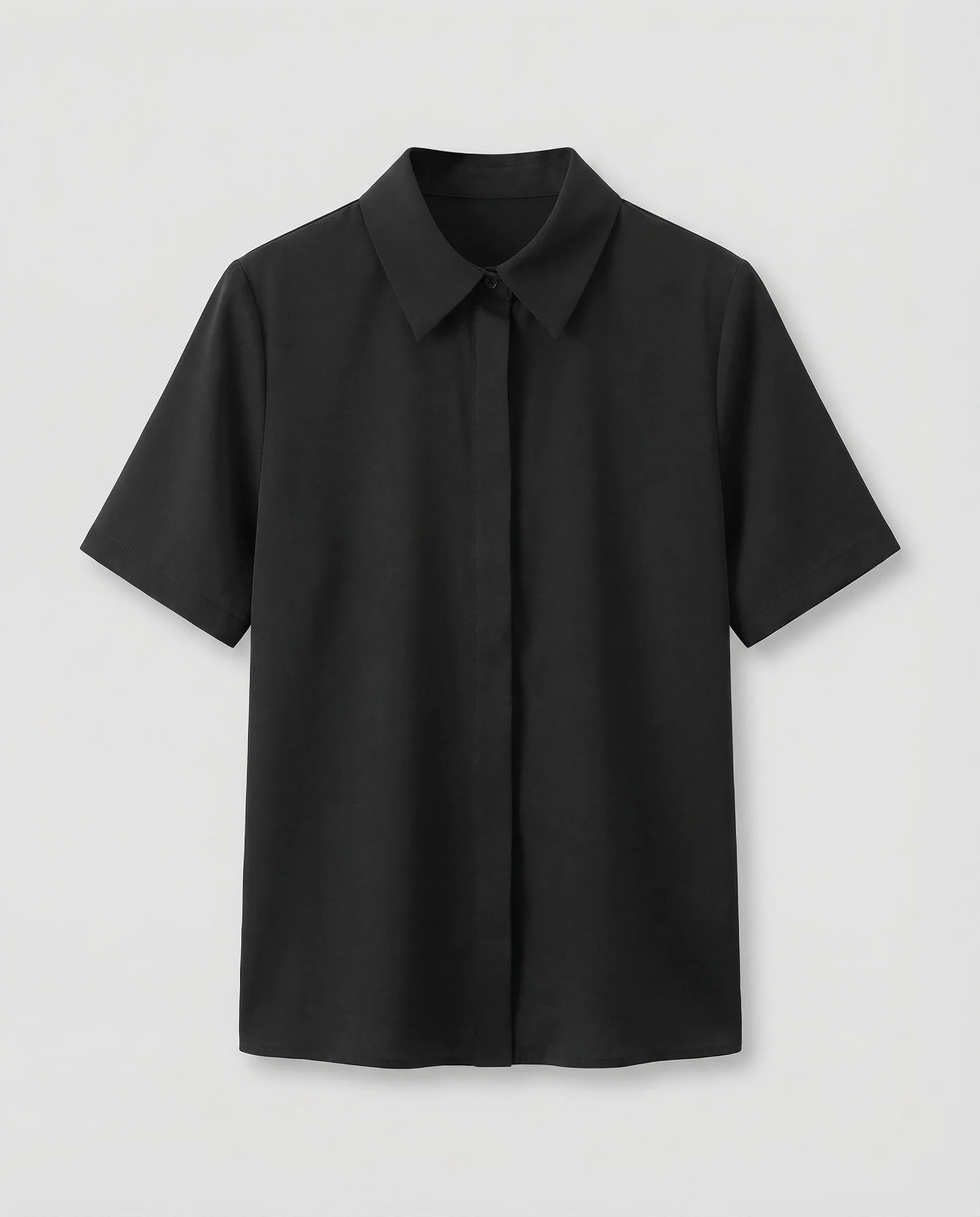 Damen Klassische Kurzarm Hemdbluse - Image 5